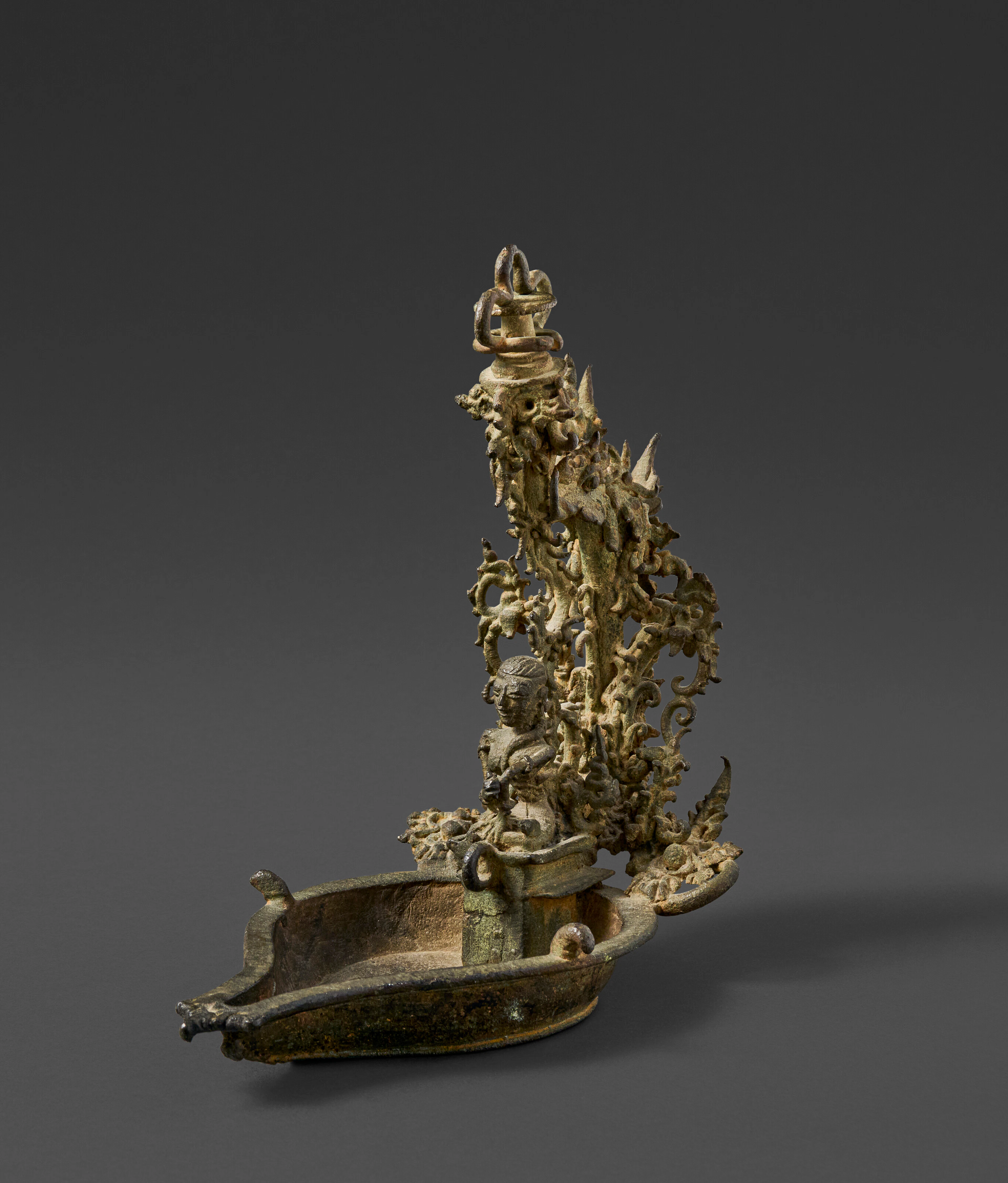 A Copper Alloy Hanging Oil Lamp
