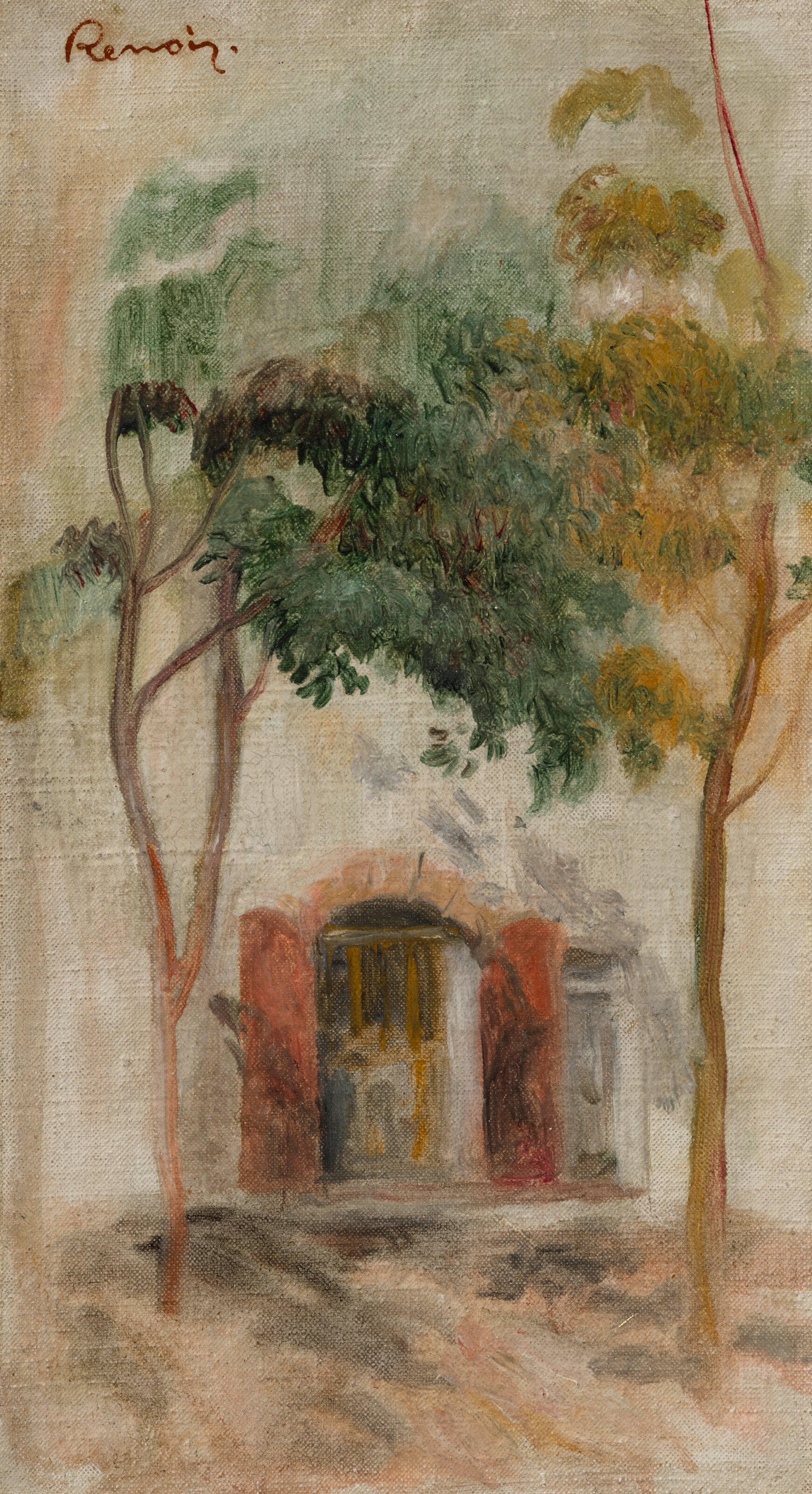 PIERRE-AUGUSTE RENOIR (1841-1919) Entrée de maison, arbres (Fragment)