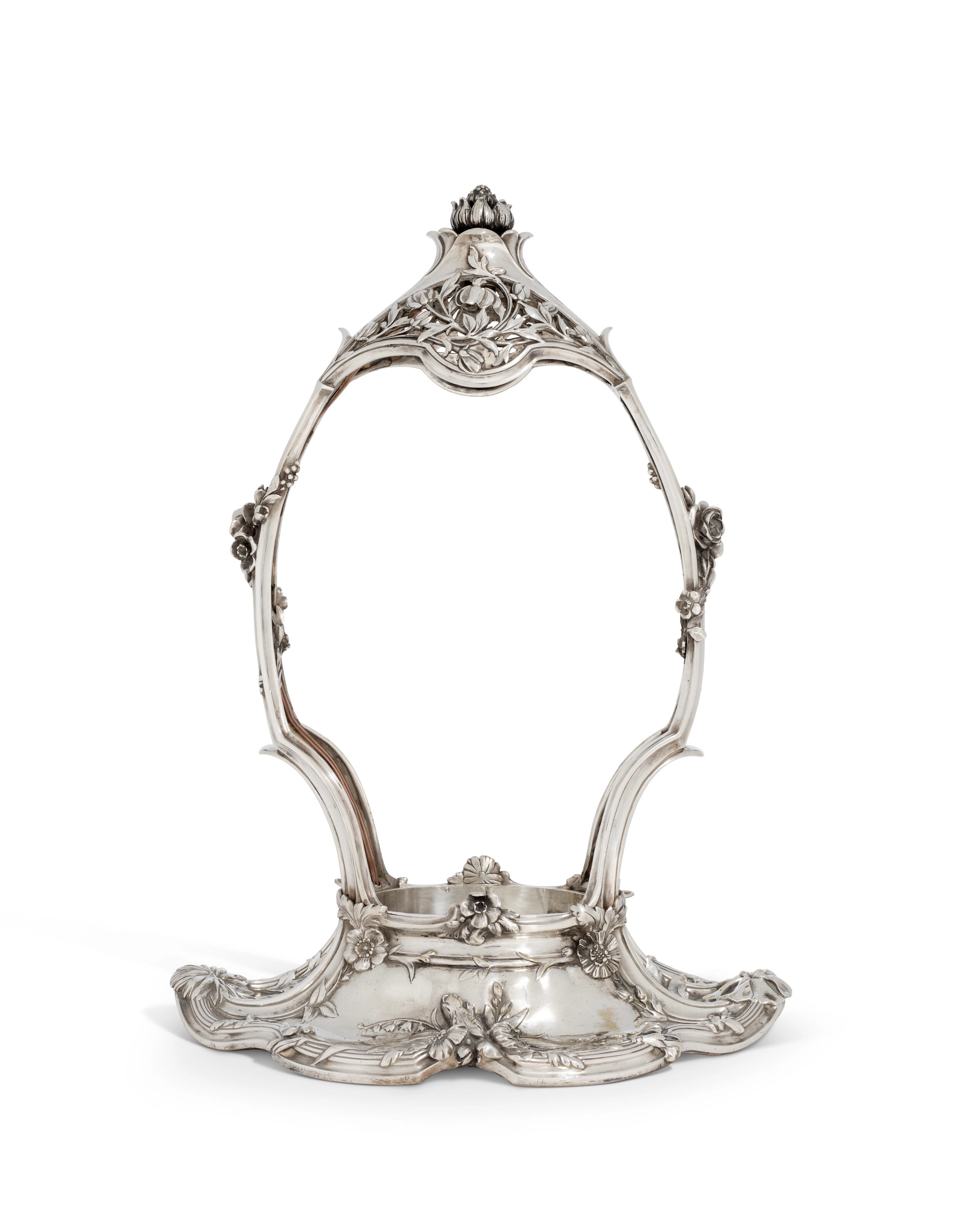 Lampe-Jardinière Fleurs Des Champs' En Bronze Argenté