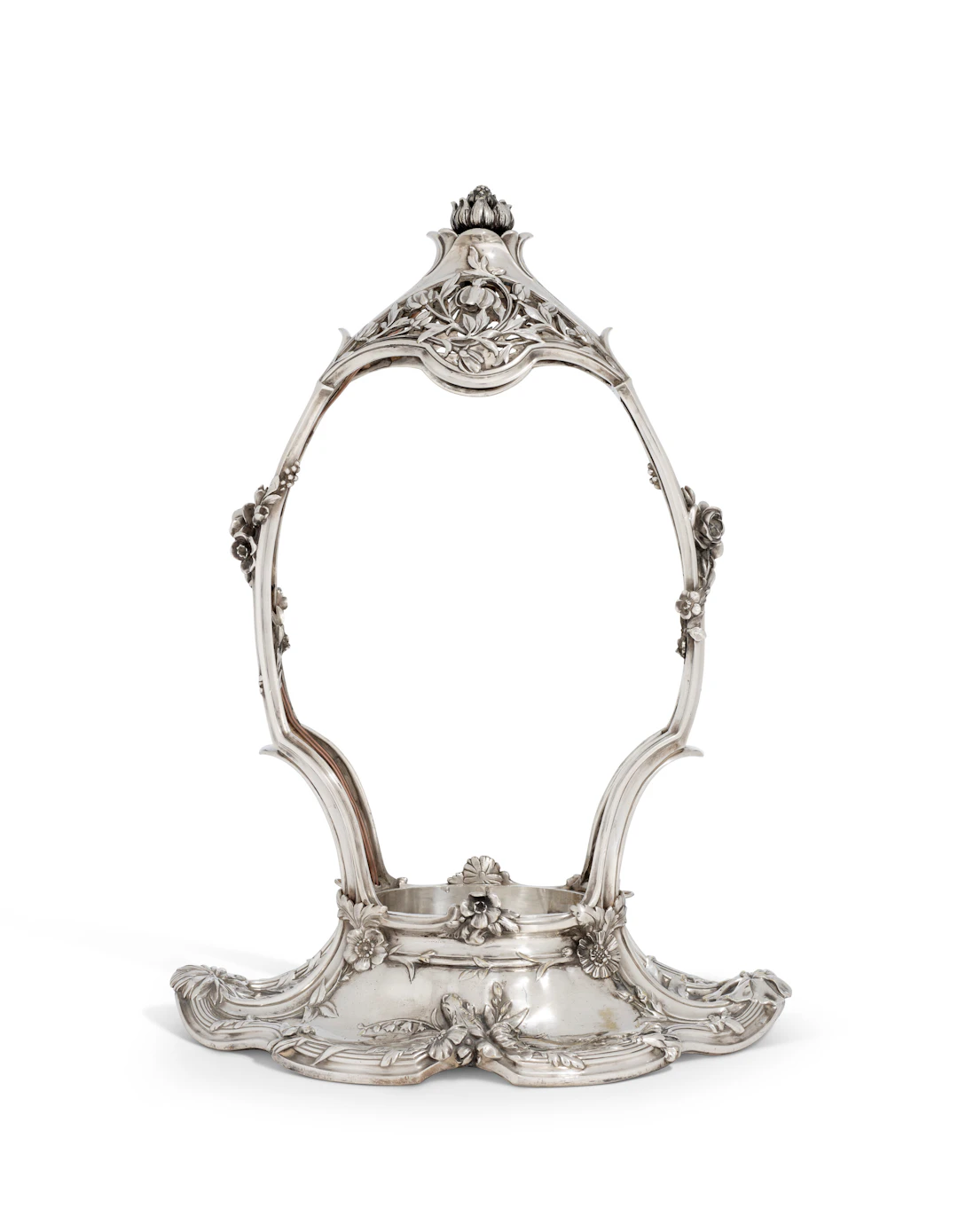 Lampe-Jardinière Fleurs Des Champs' En Bronze Argenté