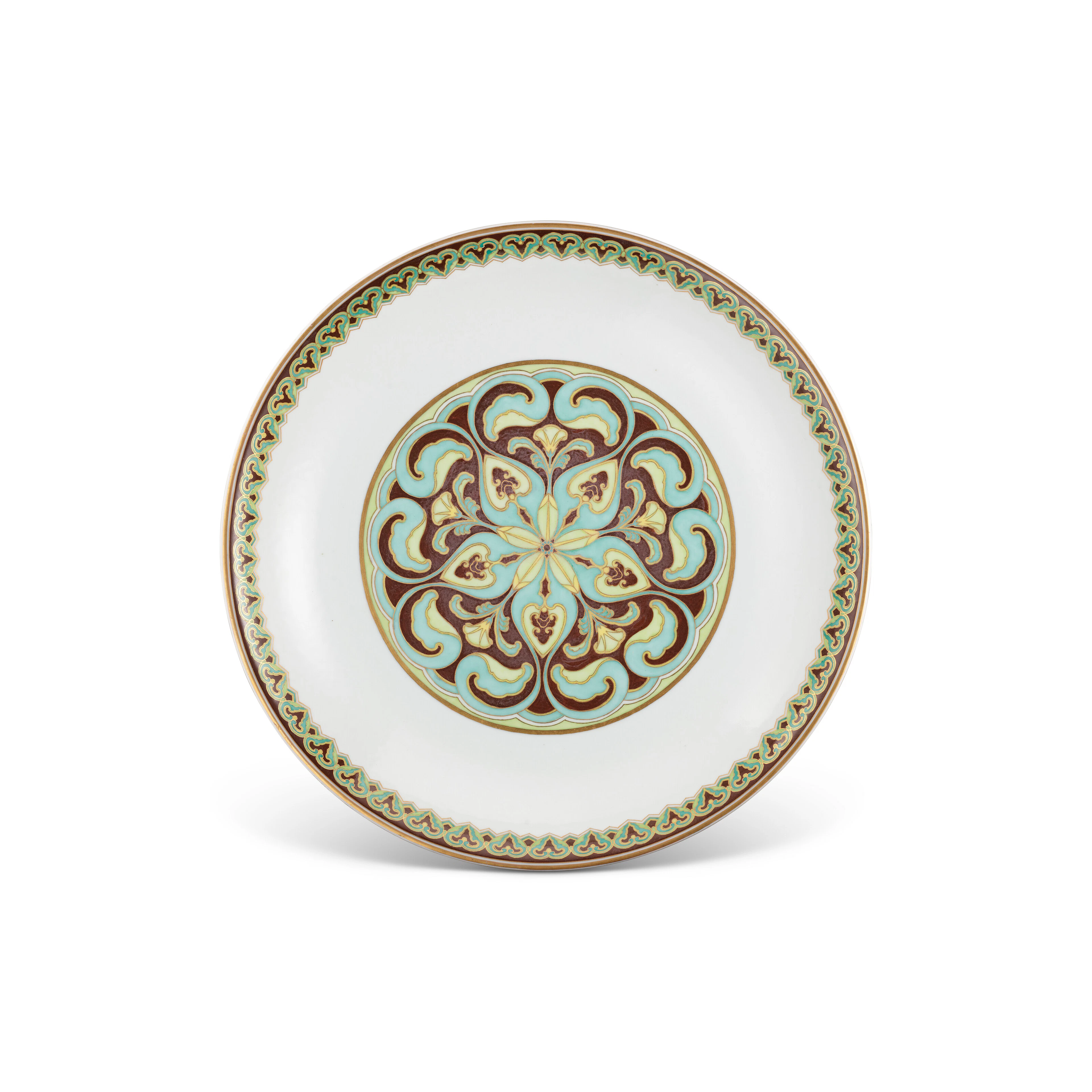 A Large Famille Rose and Gilt-Decorated Charger