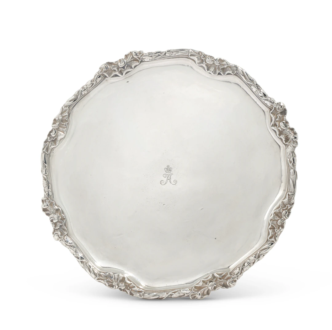 A Russian Silver Dish