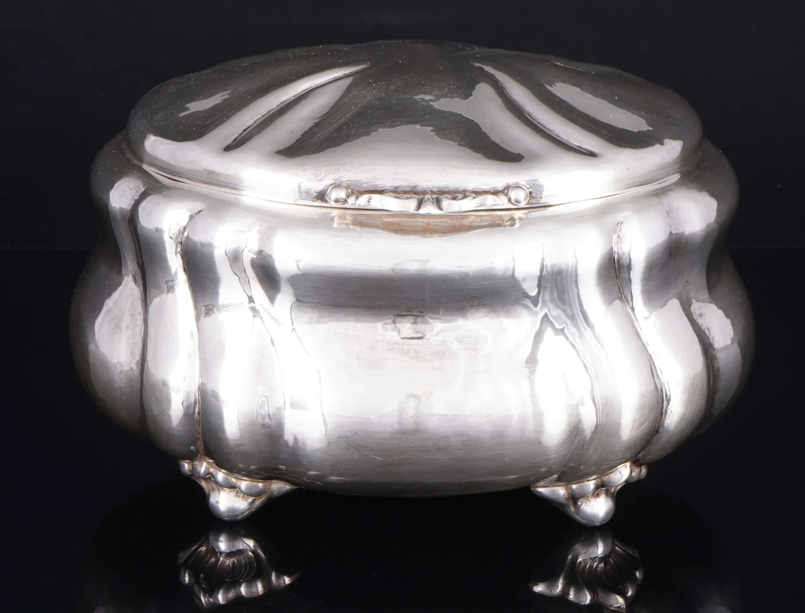 Laeger & Co Hanau 800 silver large lidded box
