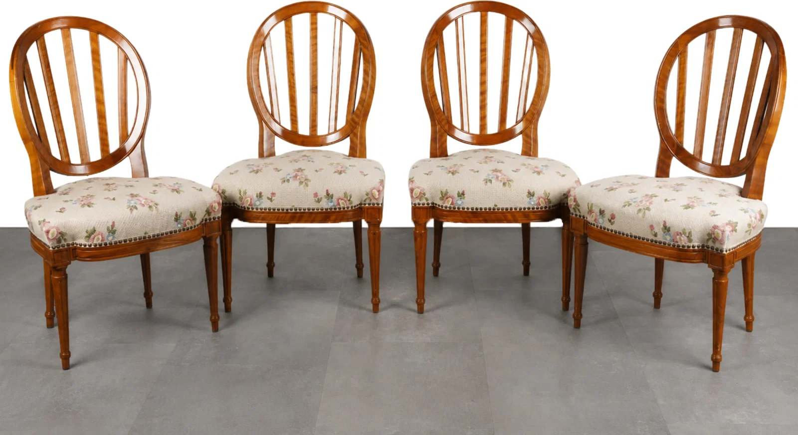 Set of four Biedermeier chairs