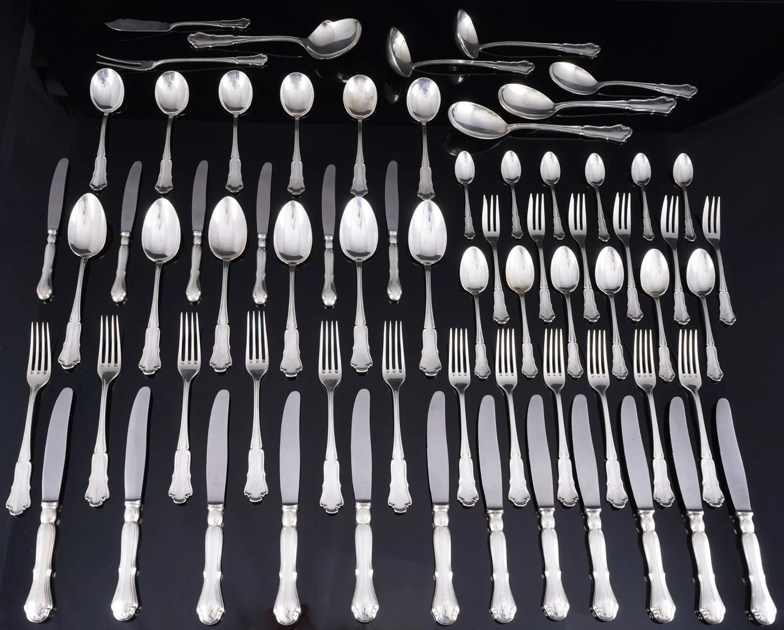 Wilkens Dresden Baroque 800 silver cutlery for 6 persons - 68-piece set