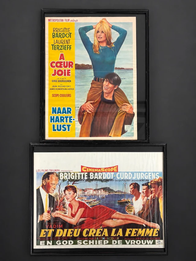 Set of two interesting movie posters featuring Brigitte BARD - Lot 26