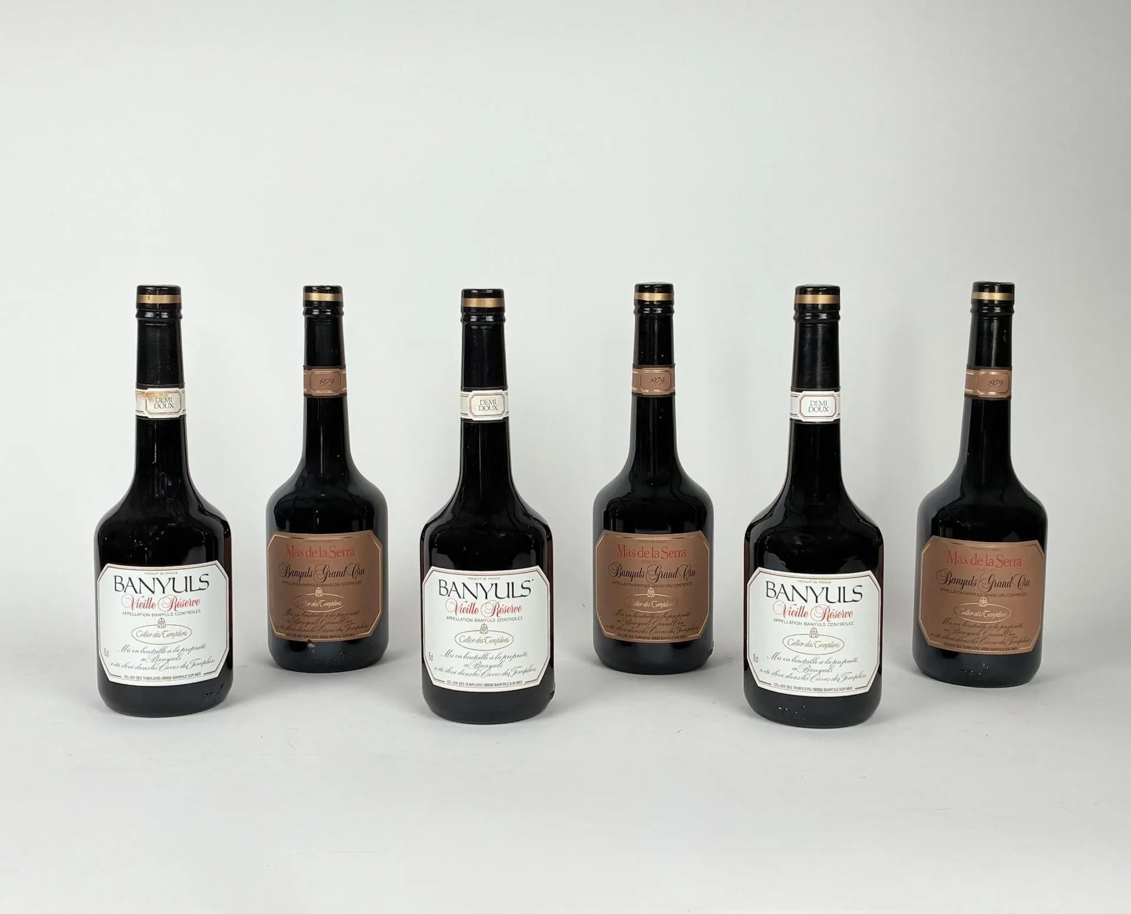 Set of six bottles of Banyuls from the Templars' Cellar - Lot 108