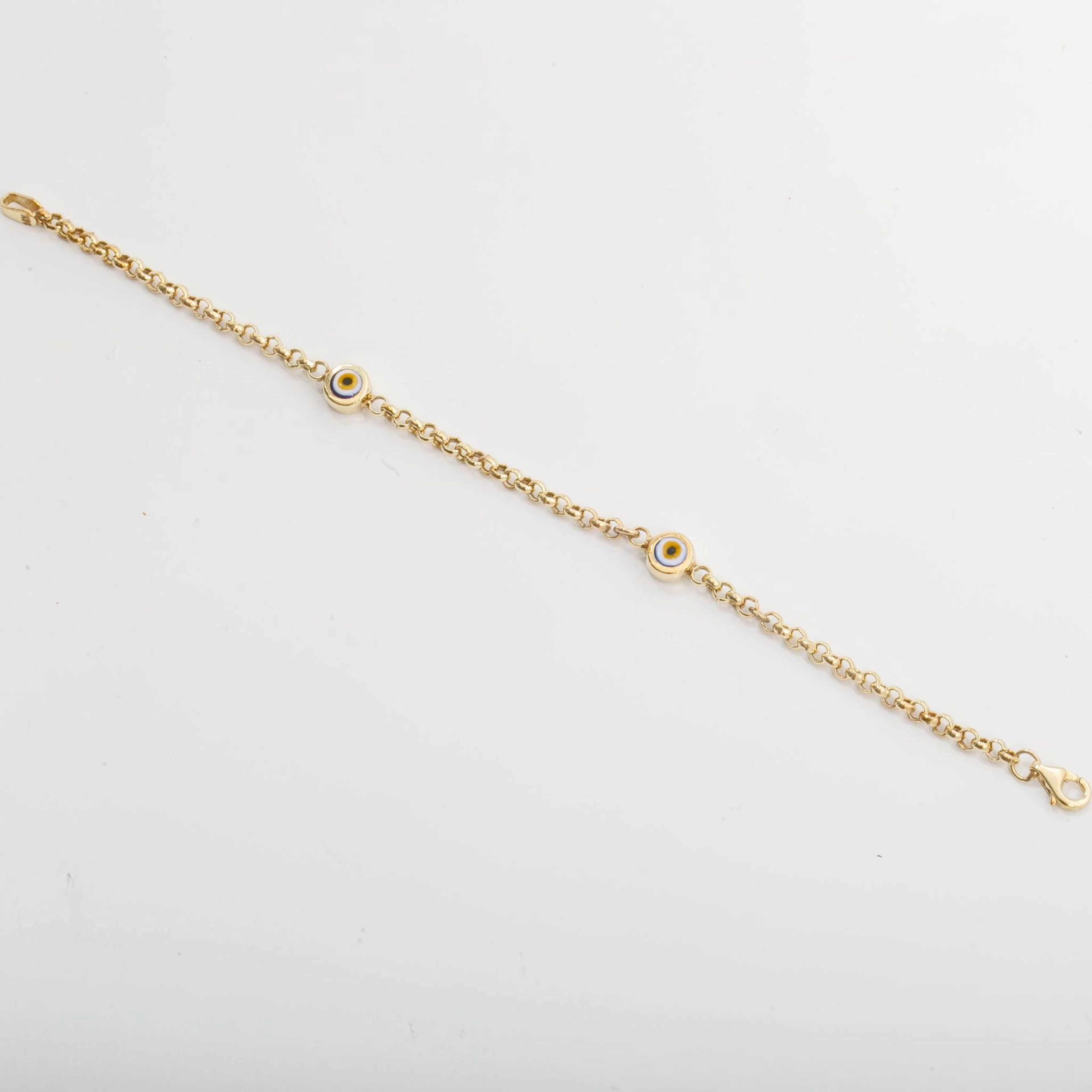 Small children's bracelet made of 585-th yellow gold with tw - Lot 72