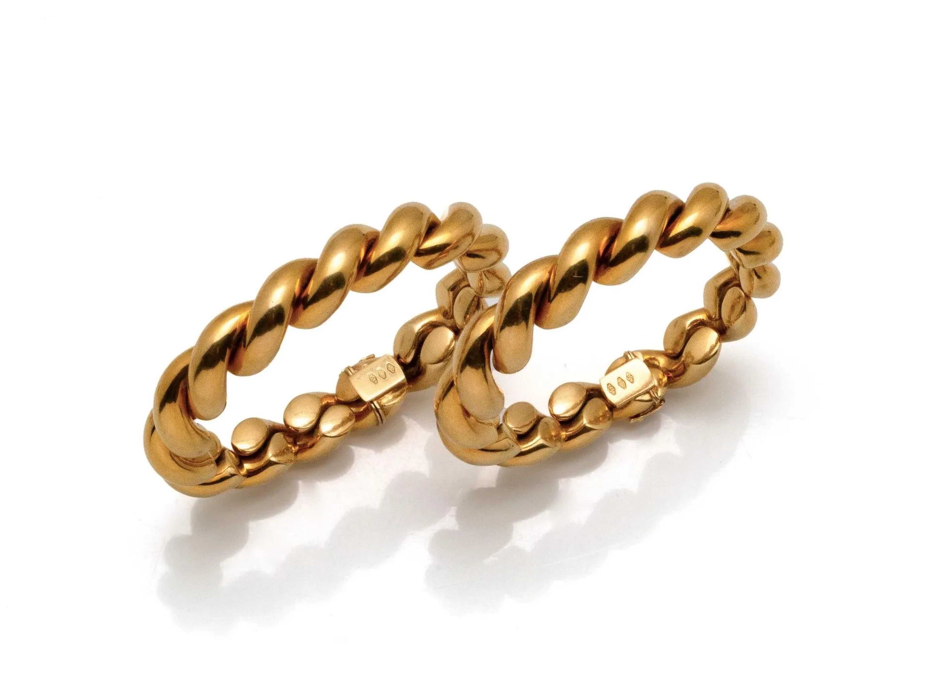 WEINGRILL Set in 750 thousandths gold, consisting of a pair - Lot 105