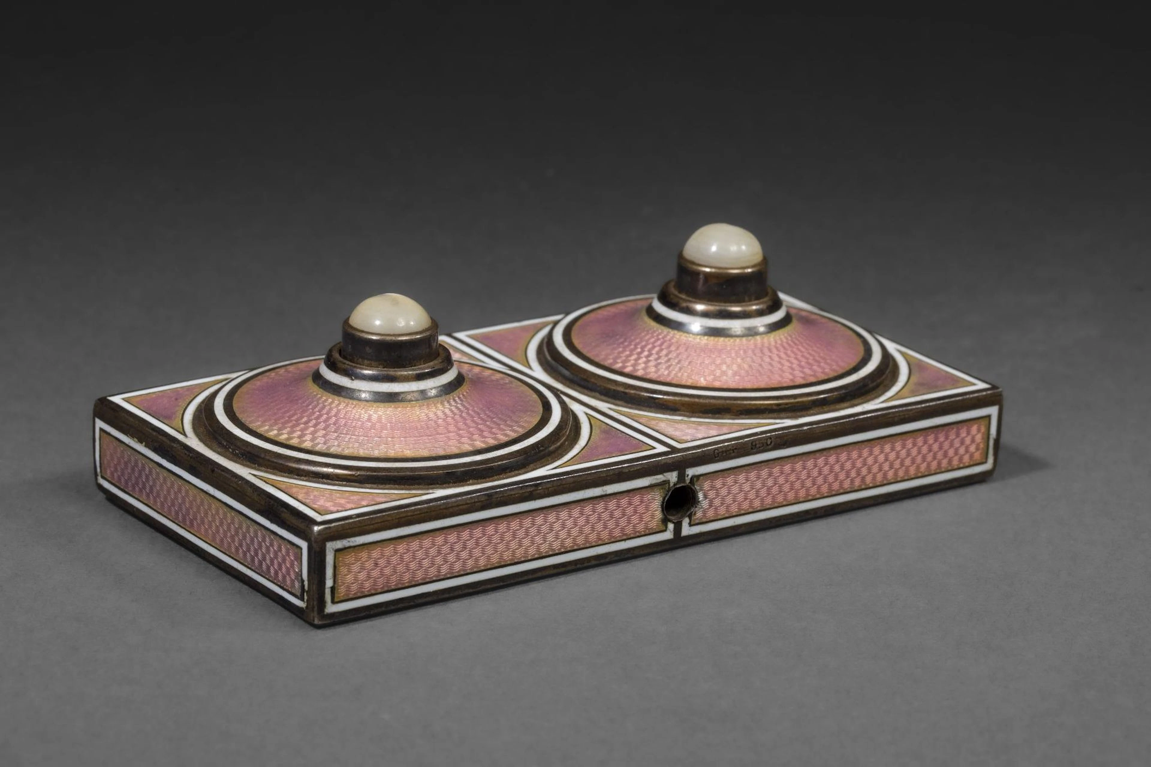 Rectangular double bell with push buttons made of 925-thousa - Lot 130