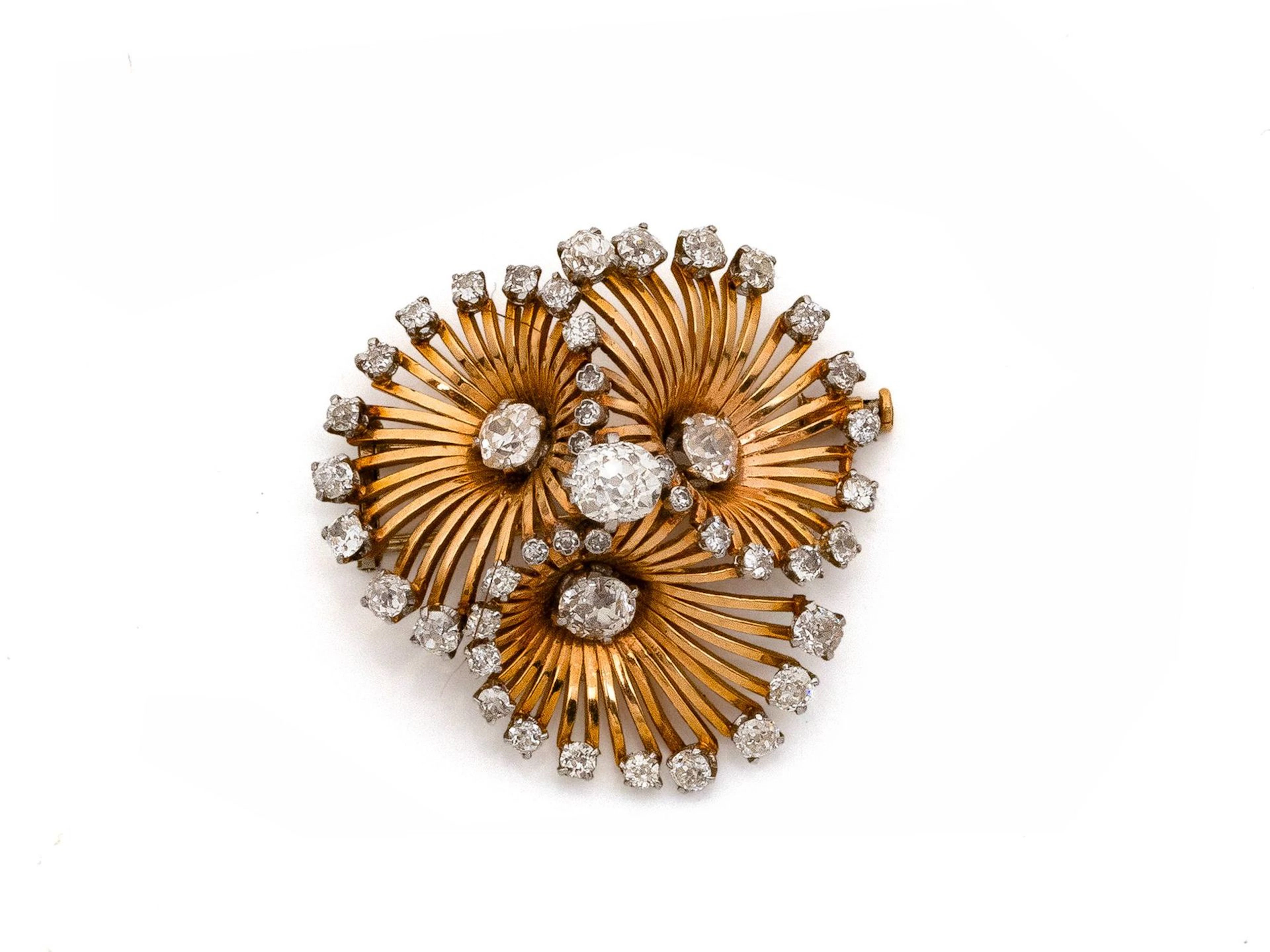 Beautiful cufflink made of 750 gold and 850 platinum, featur - Lot 57