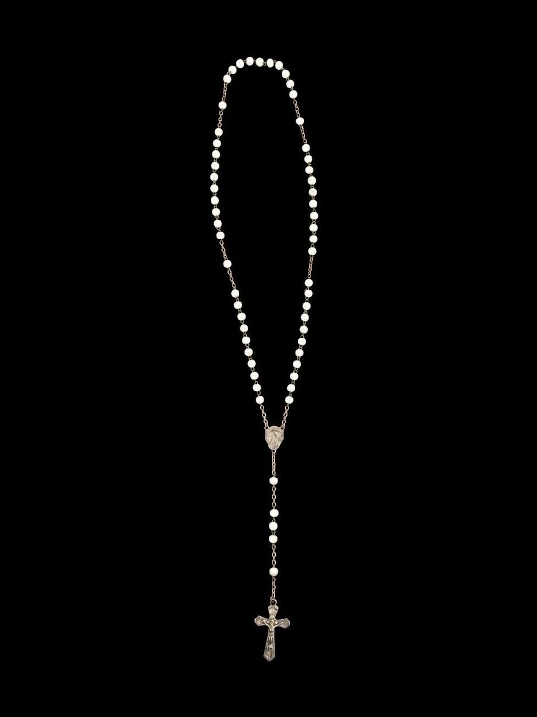 White Bead Rosary - Lot 21