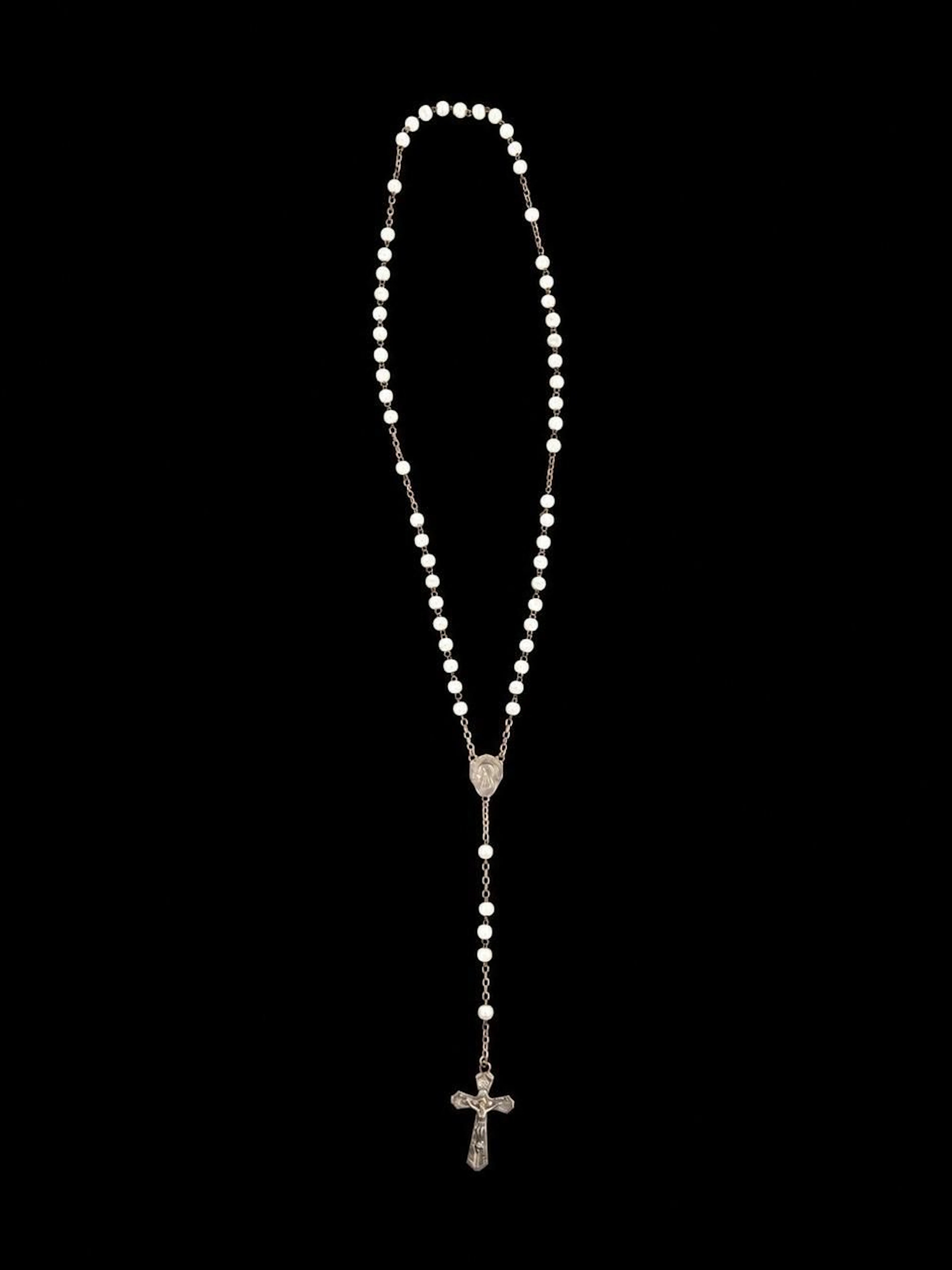 White Bead Rosary - Lot 21