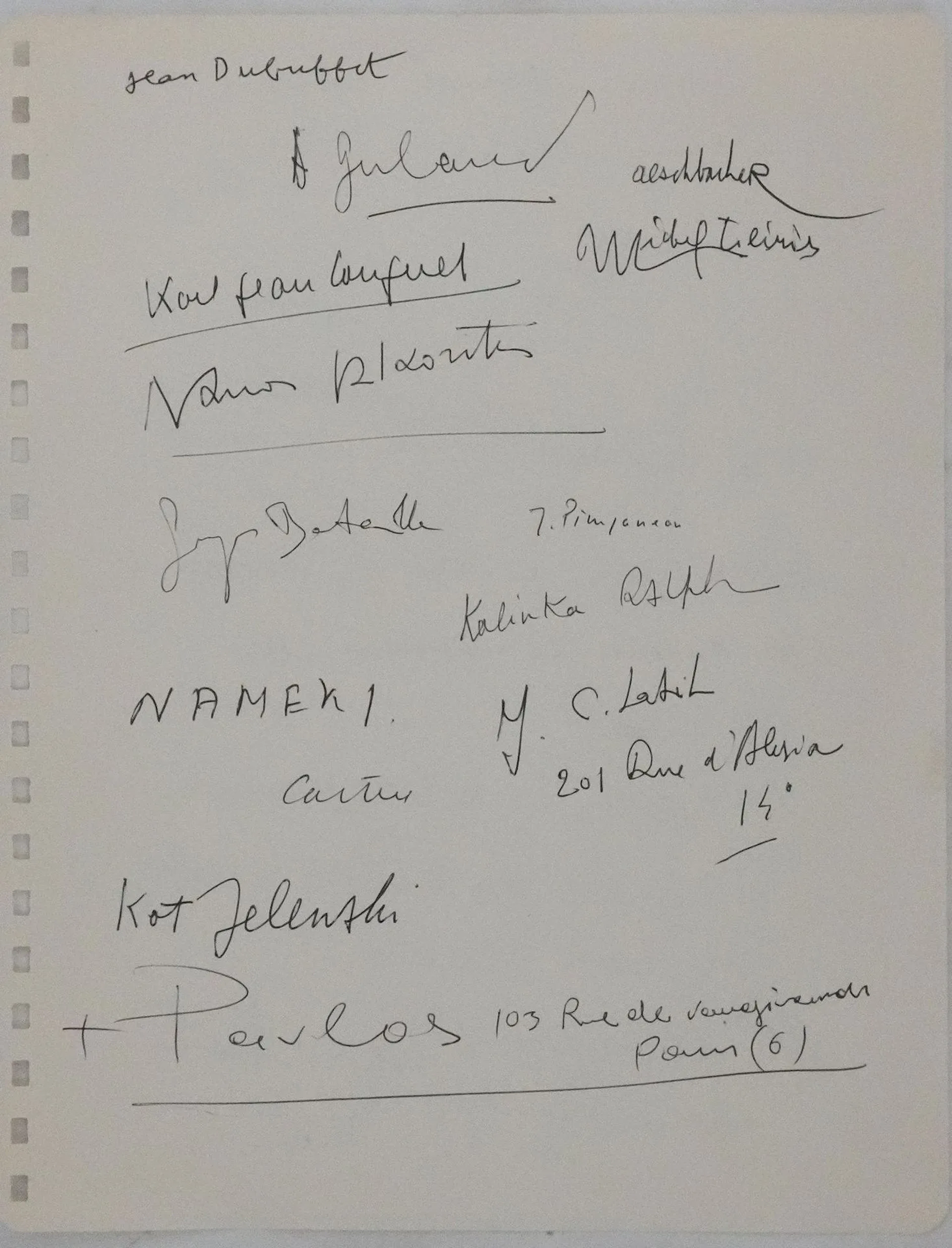 AUTOGRAPH PAGE - Lot 222