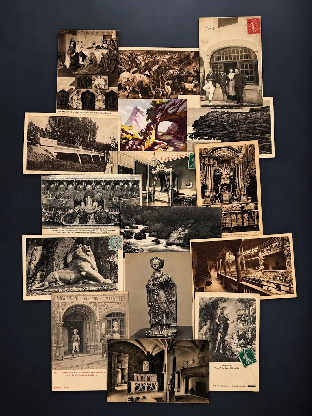 A box of postcards containing approximately 600 cards on var - Lot 117