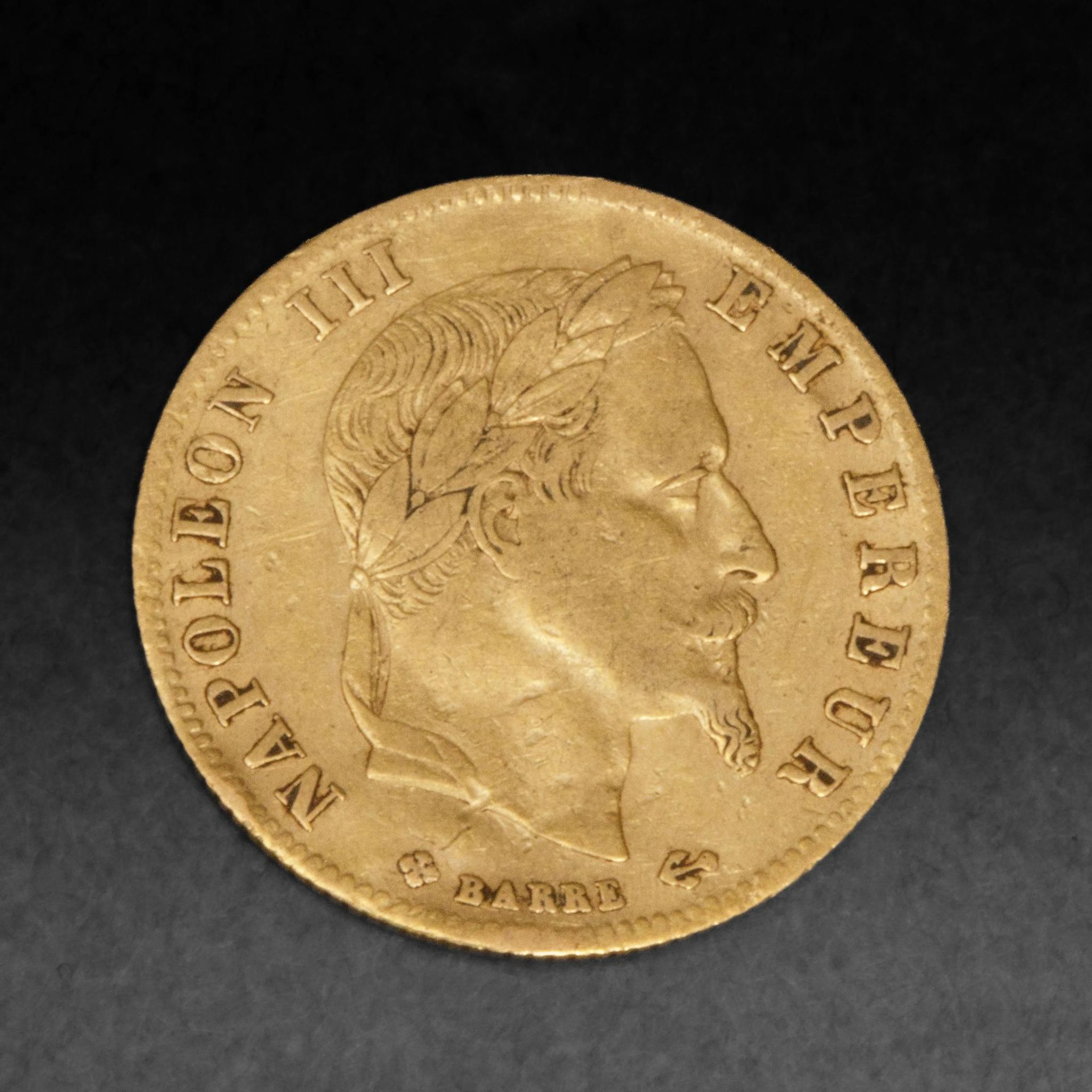 A 5-franc gold Napoleon III coin from 1866 - Lot 2