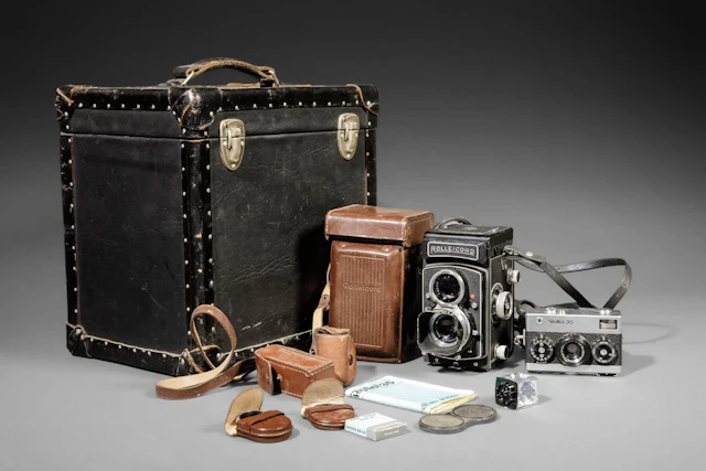In a case, a set of two Rollei cameras. - Lot 61