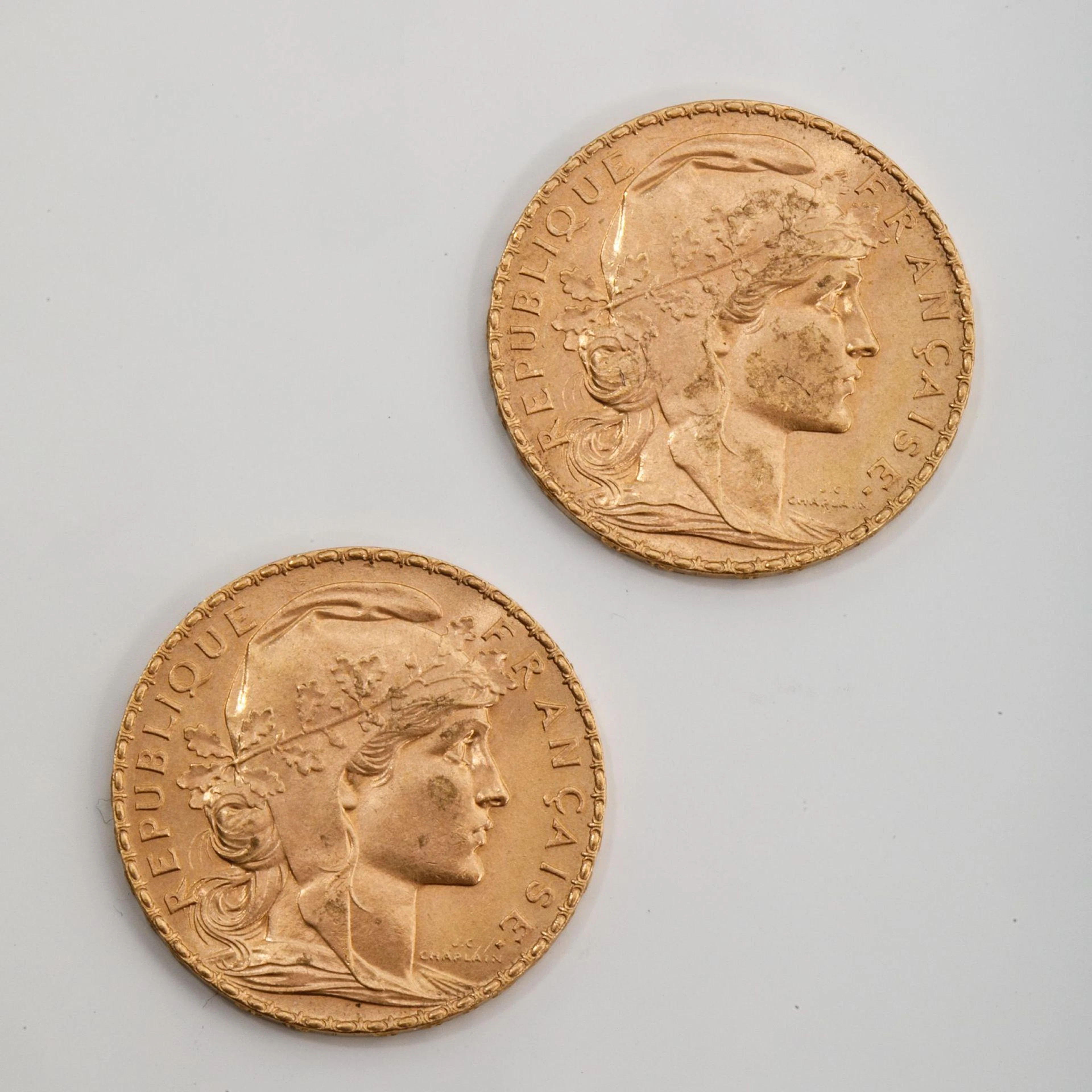Two 1914 20-franc gold coins - Lot 4