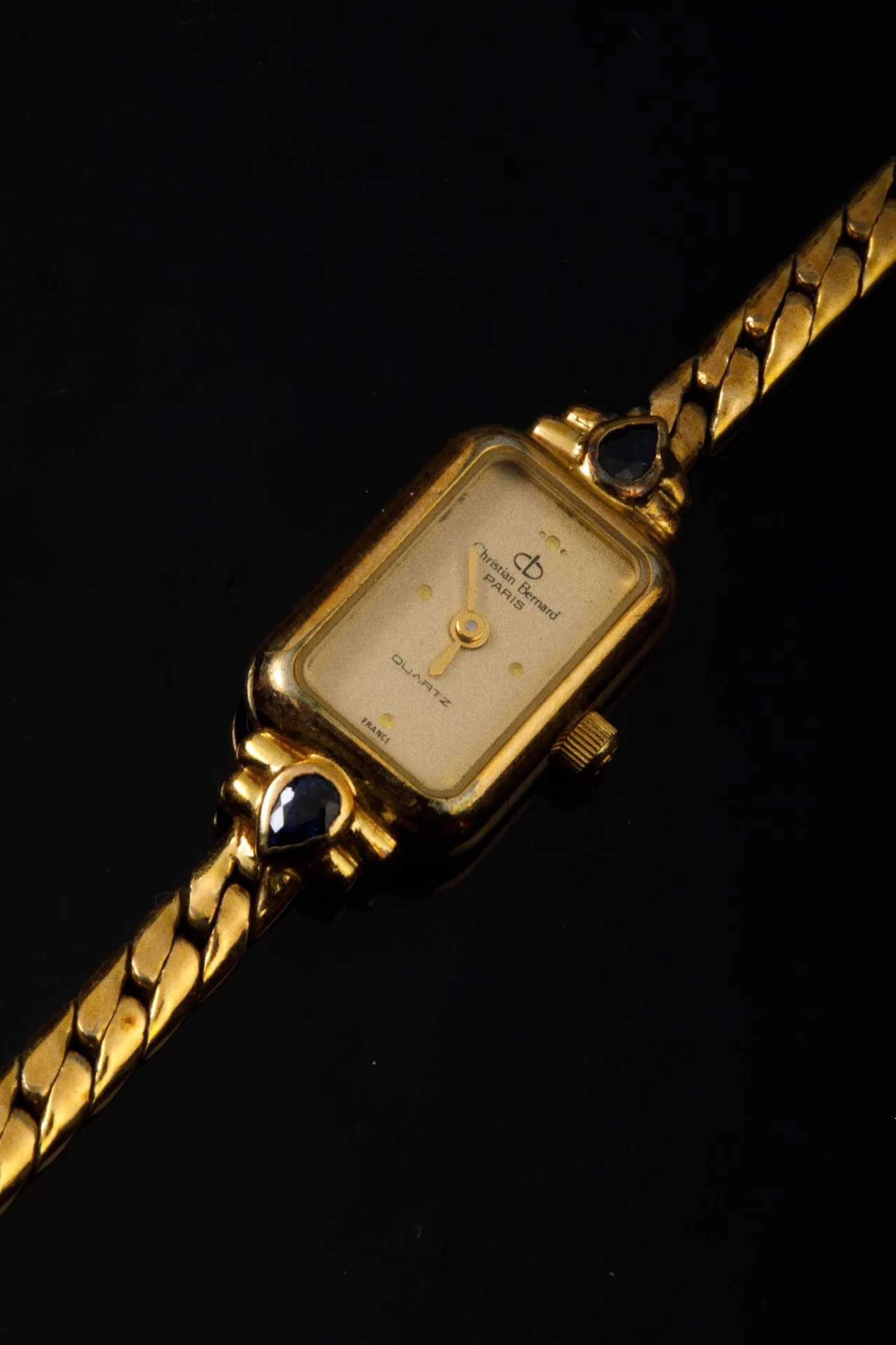 Ladies' watch in gold plate, rectangular dial signed Christi - Lot 43