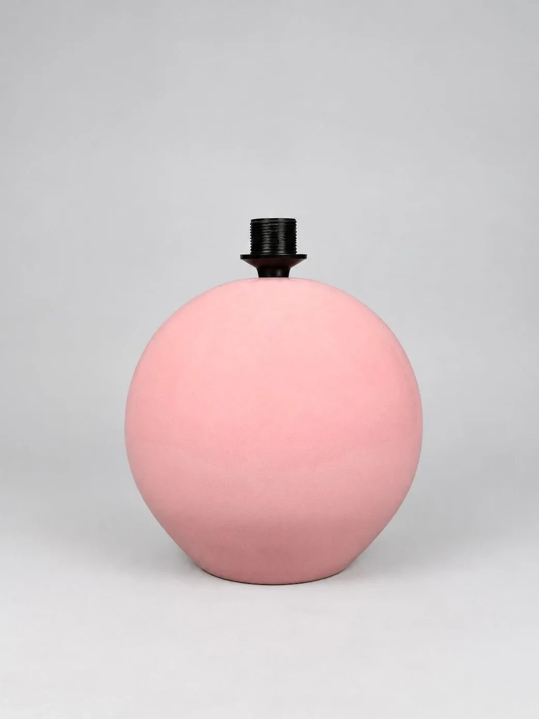 Oval pink glazed earthenware lamp base - Lot 85
