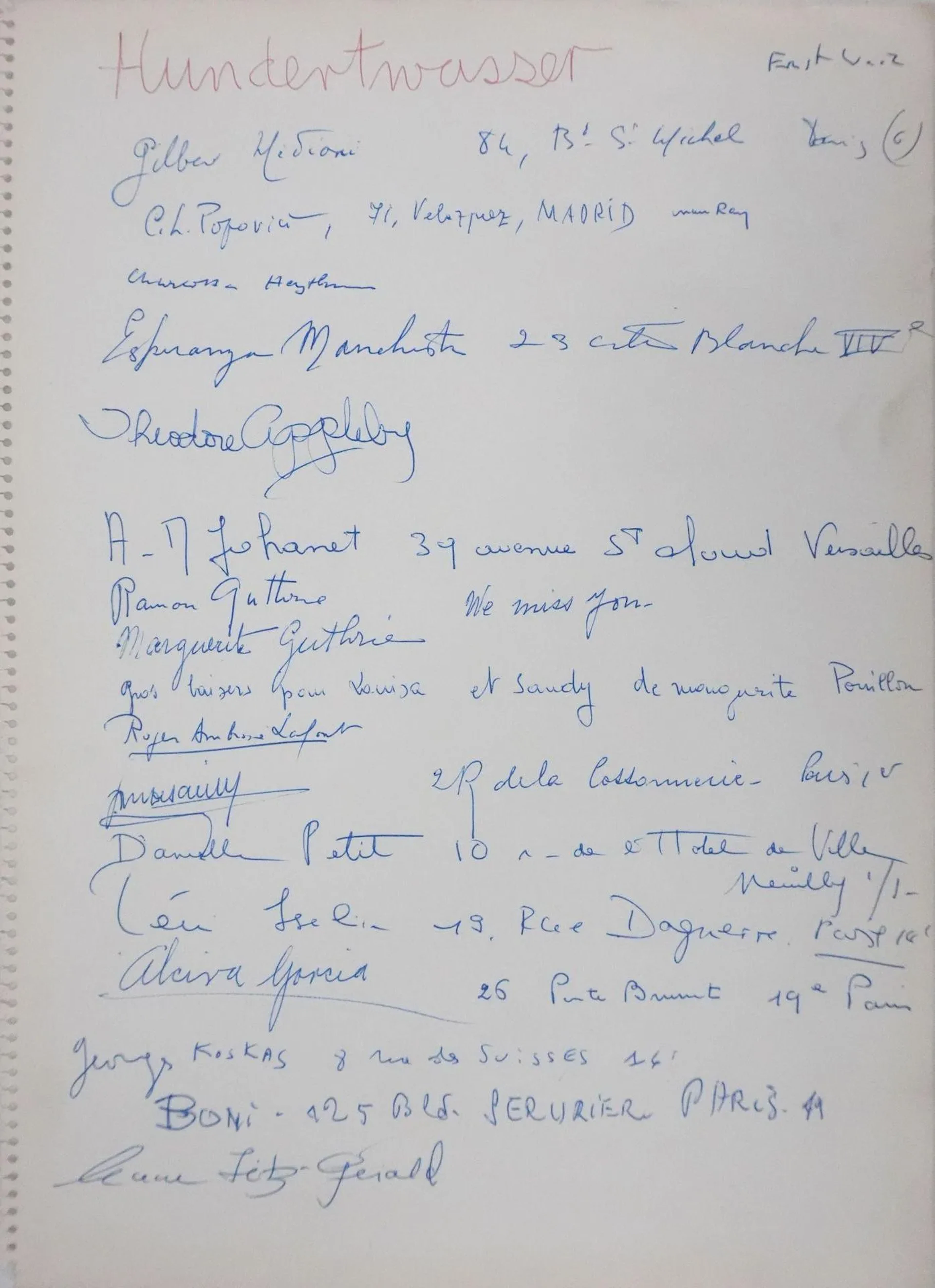 AUTOGRAPH PAGE - Lot 207