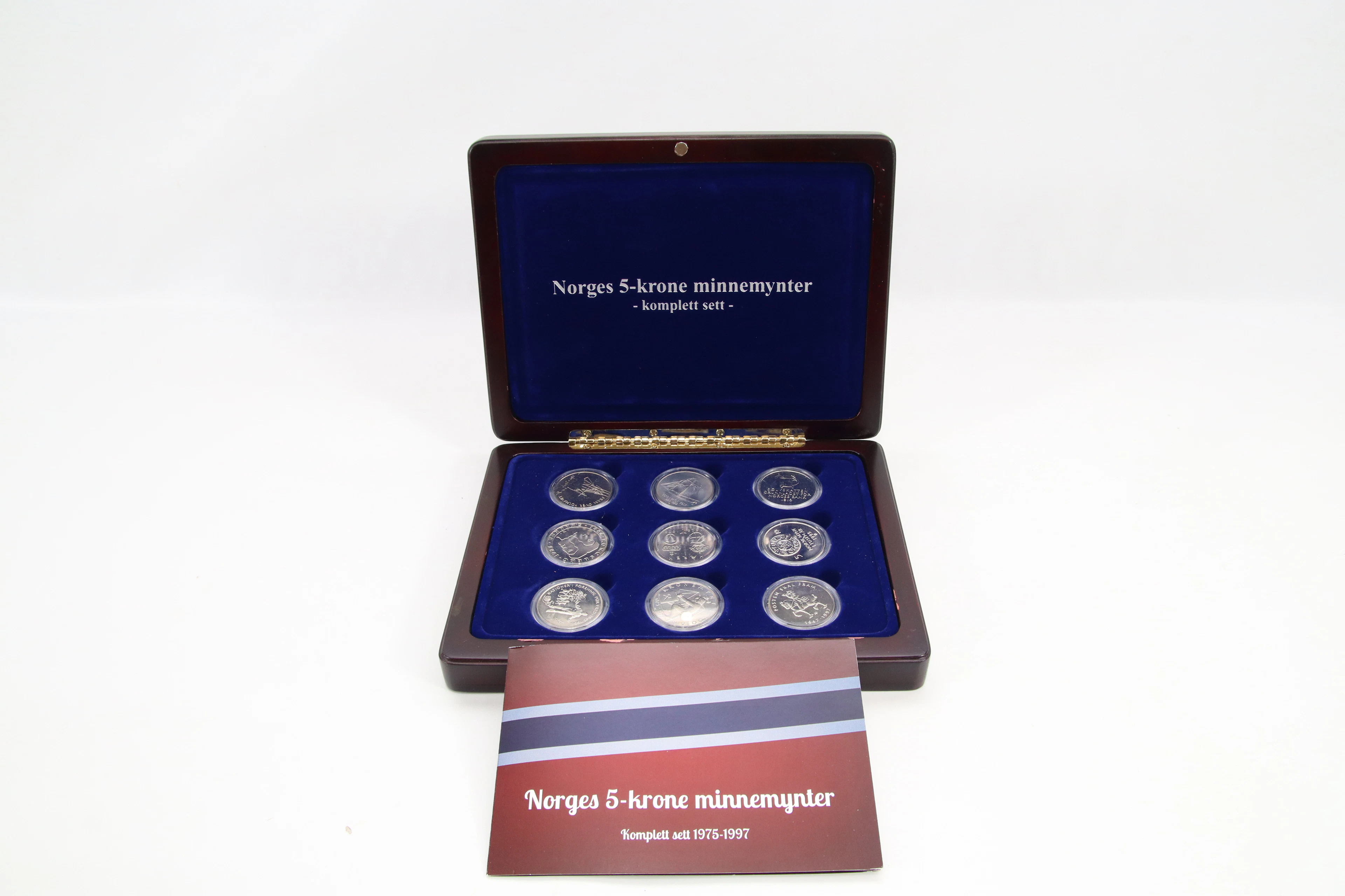 Norges 5-kroners minnemynter – komplett sett 1975–1997