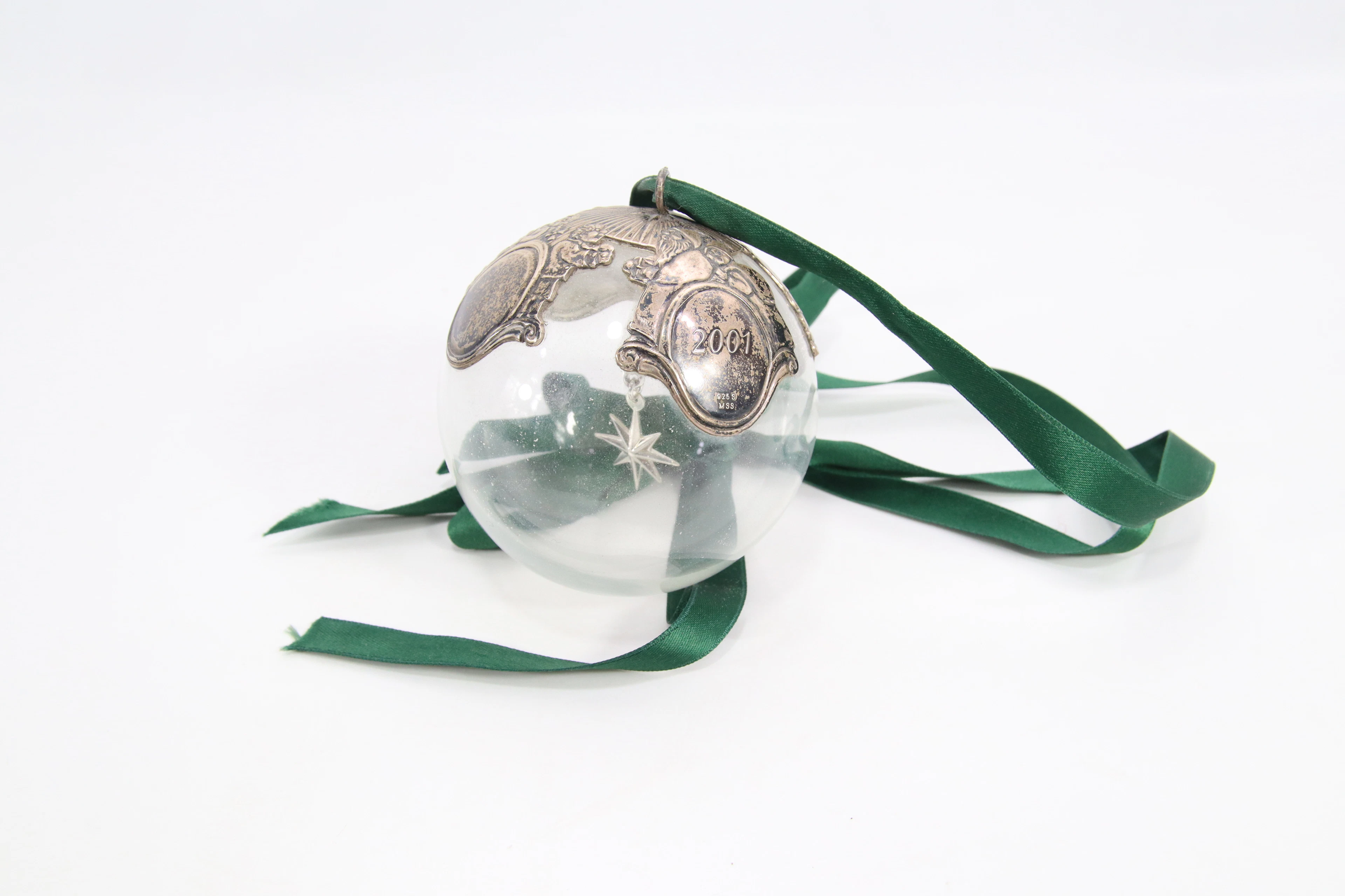 MYLIUS – Juleornament i sølv og glass 2001