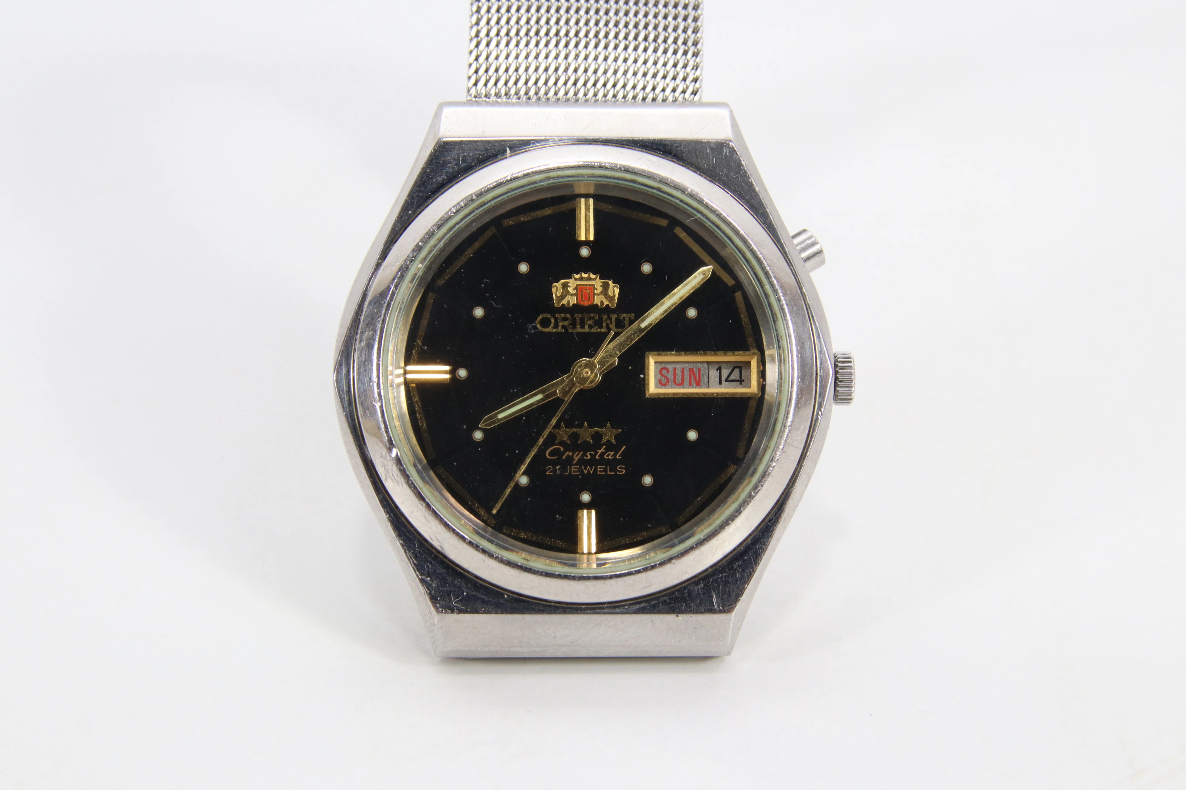 Orient 3 Star automatisk herreklokke – svart urskive, 36 mm