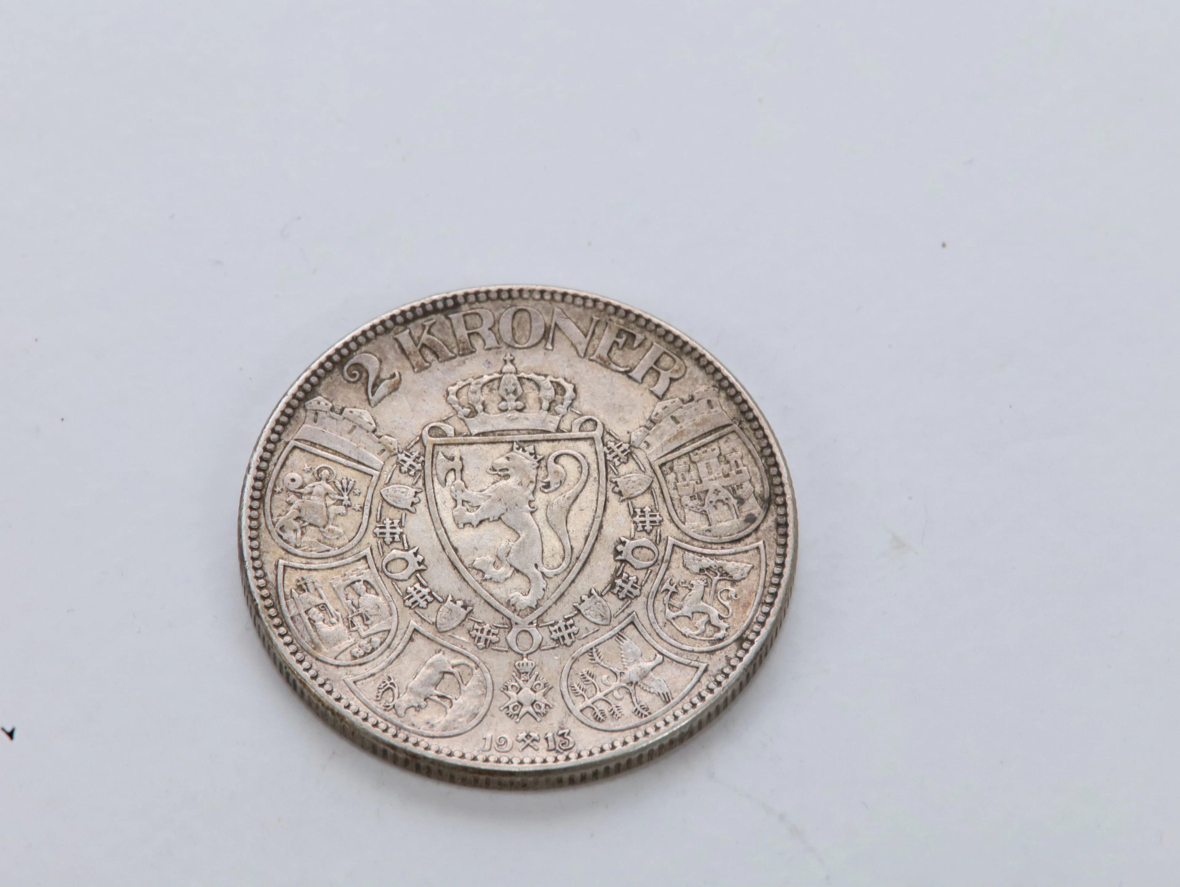 Norge – 2 kroner 1913, Haakon VII, sølv