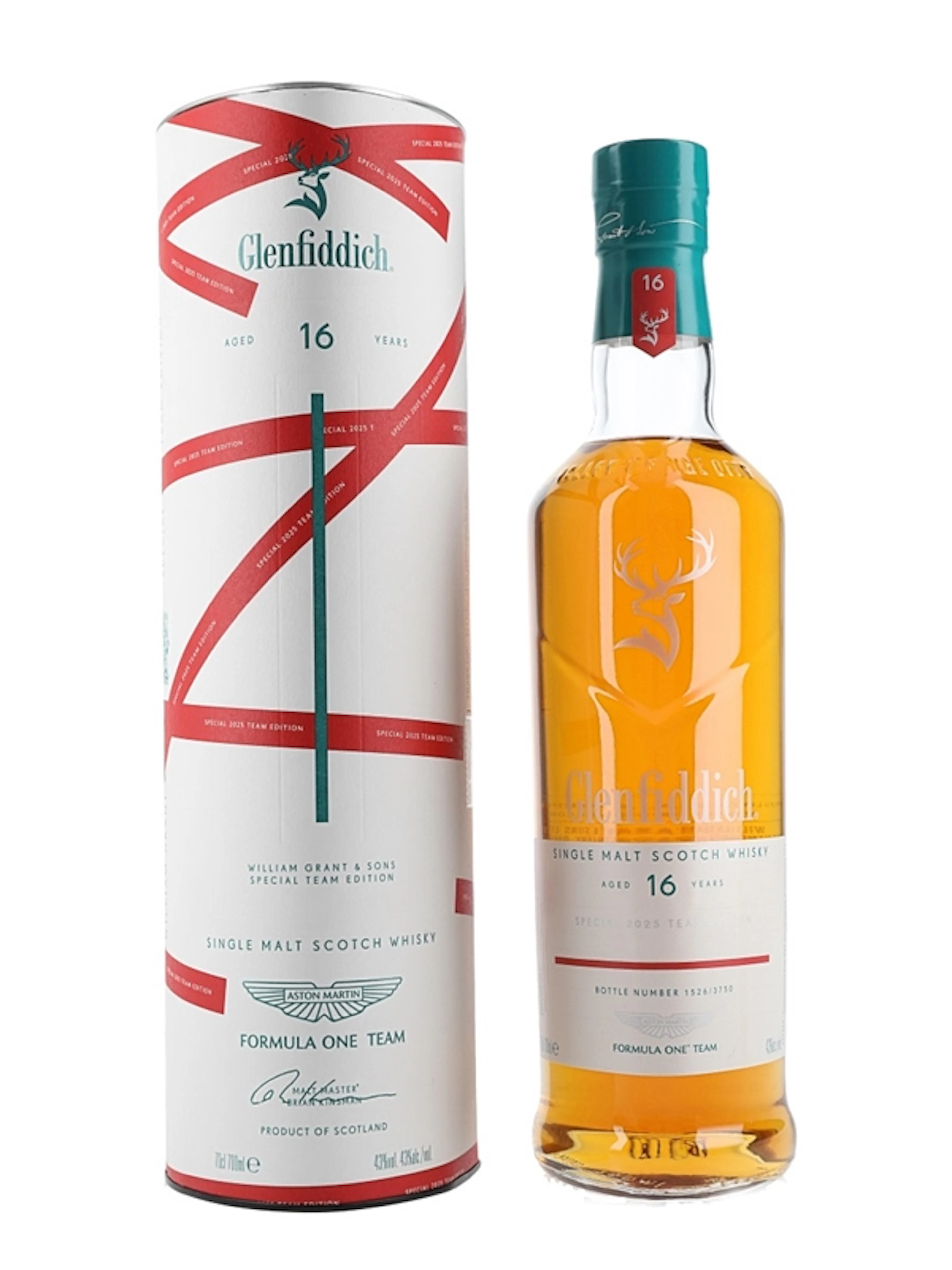 Glenfiddich 16 Year Old Aston Marti Formula One Team 2025 70cl / 43%