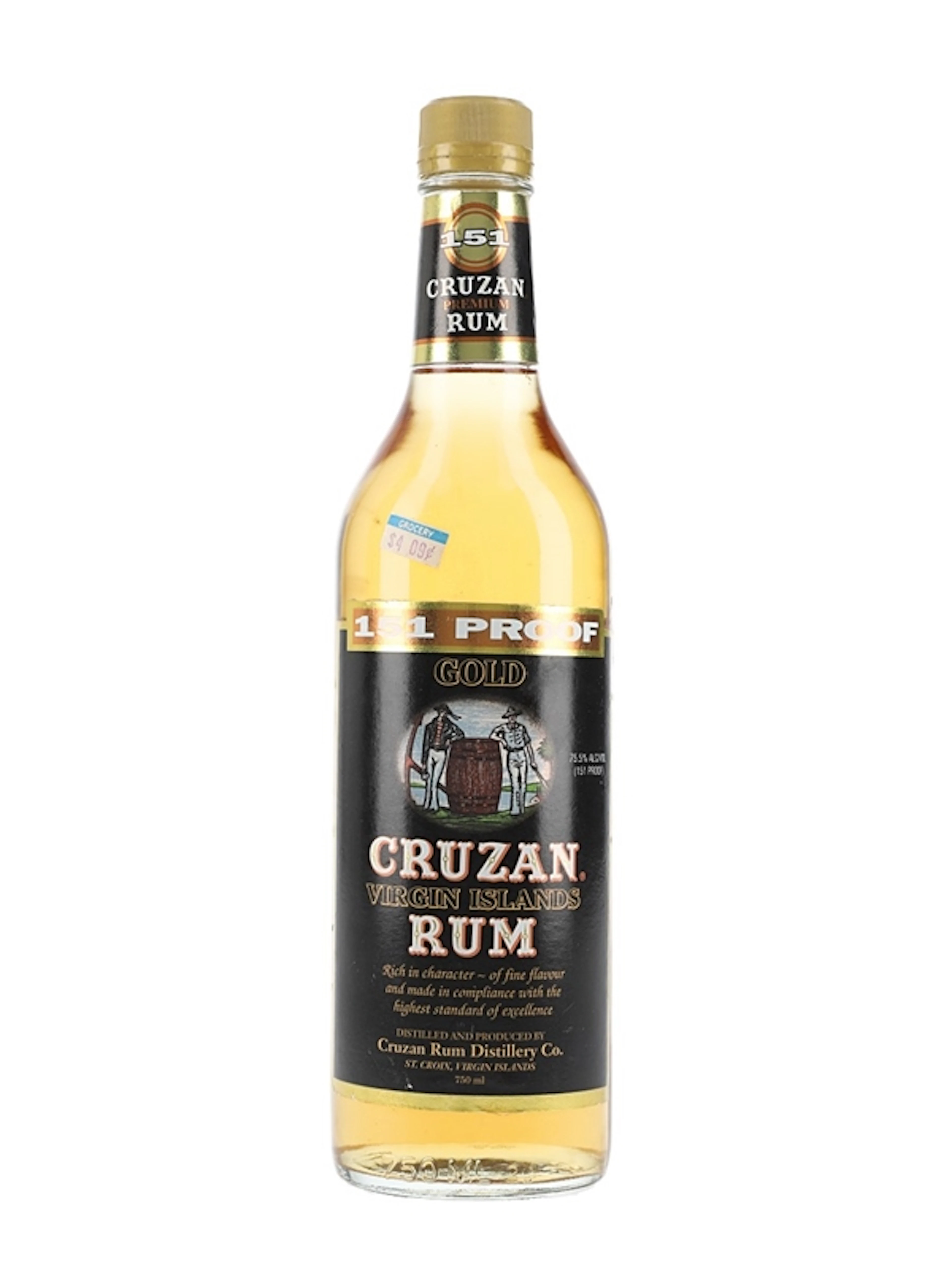 Cruzan 151 Proof Gold Rum Bottled 1980s 75cl / 75.5%