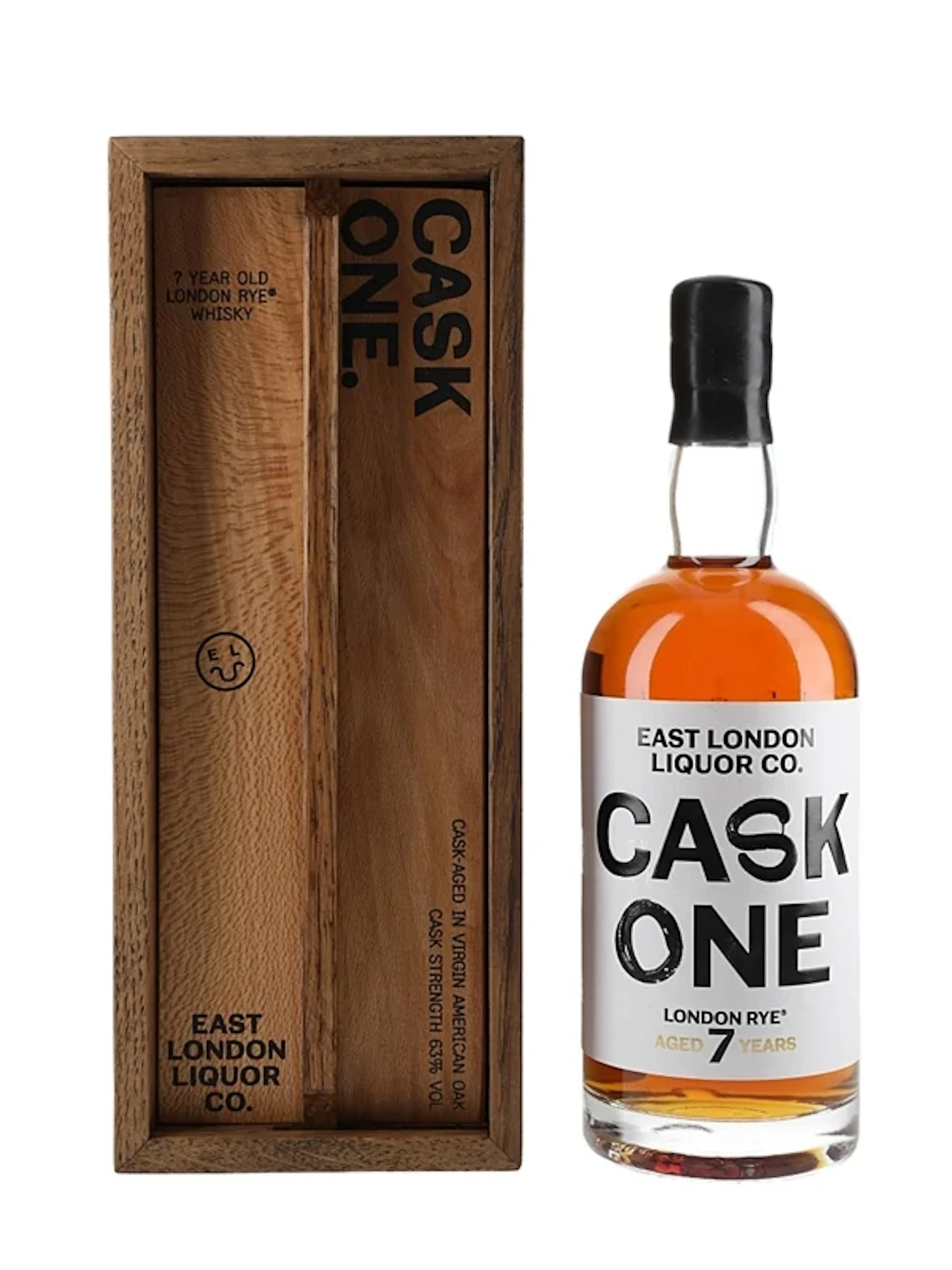 East London Liquor Company 7 Year Old Rye Whisky Cask Number 1 70cl / 63%