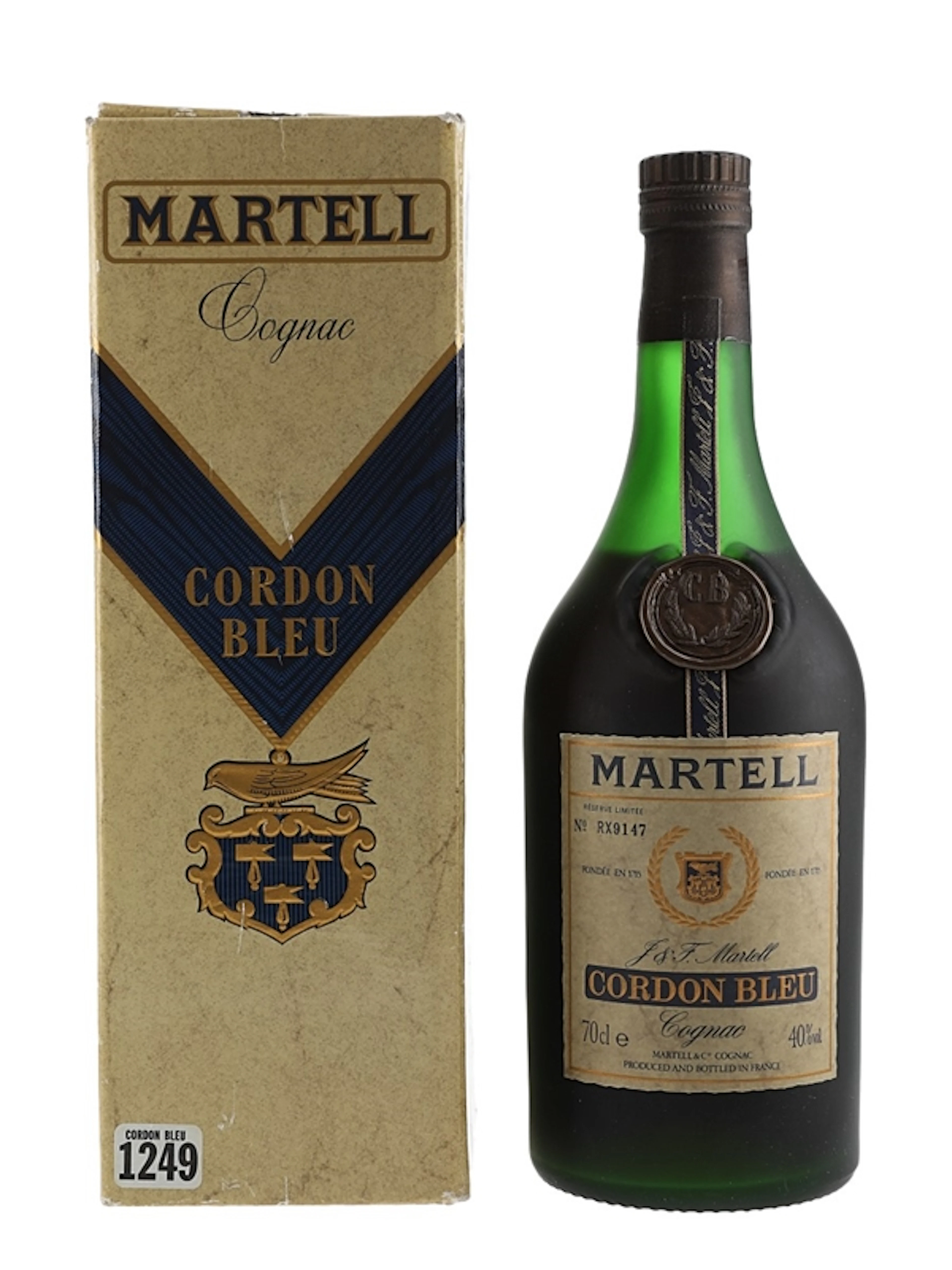 Martell Cordon Bleu Bottled 1970s - Numbered Bottle 70cl / 40%