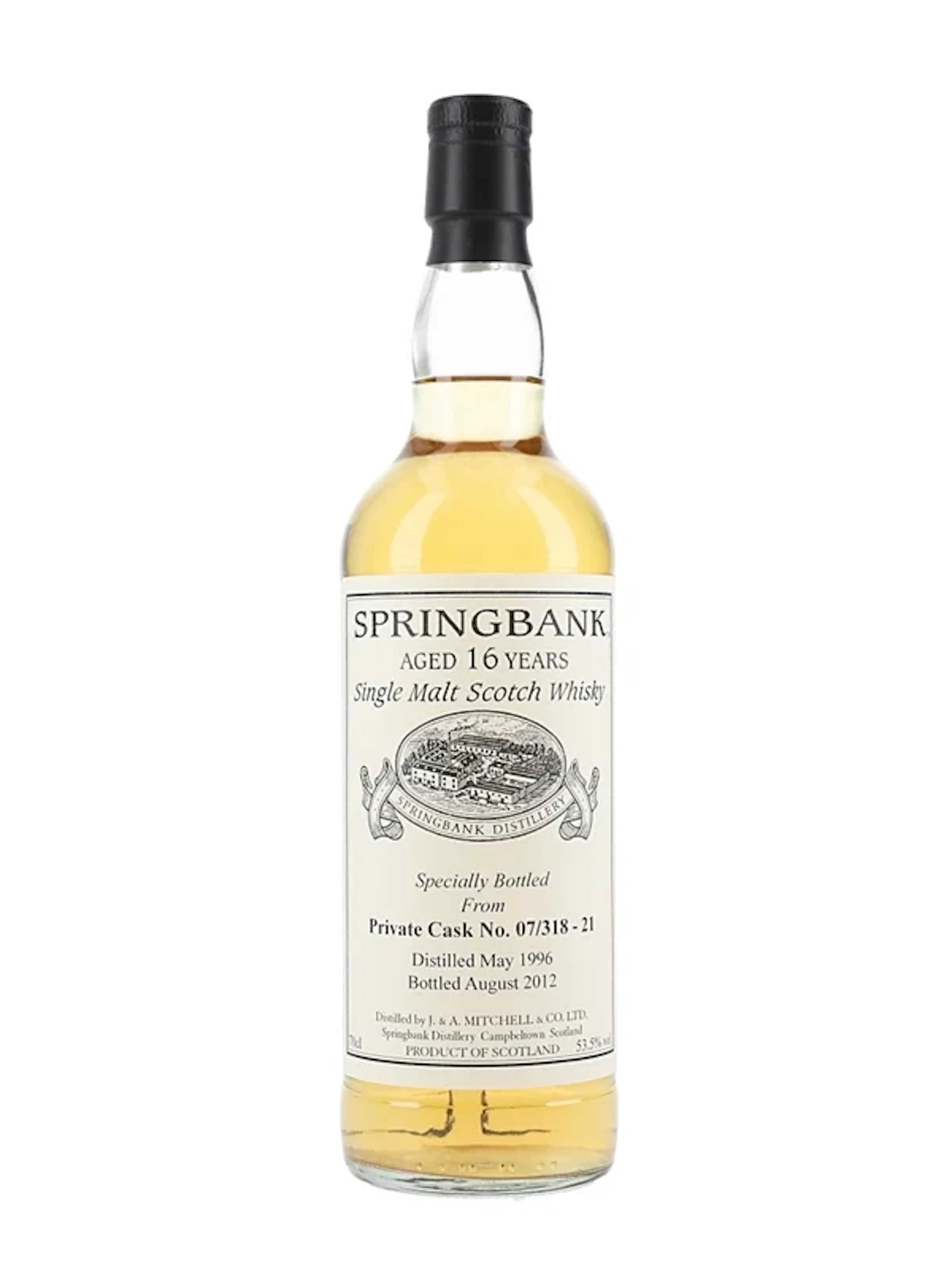 Springbank 1996 16 Year Old Bottled 2012 - Private Cask 70cl / 53.5%