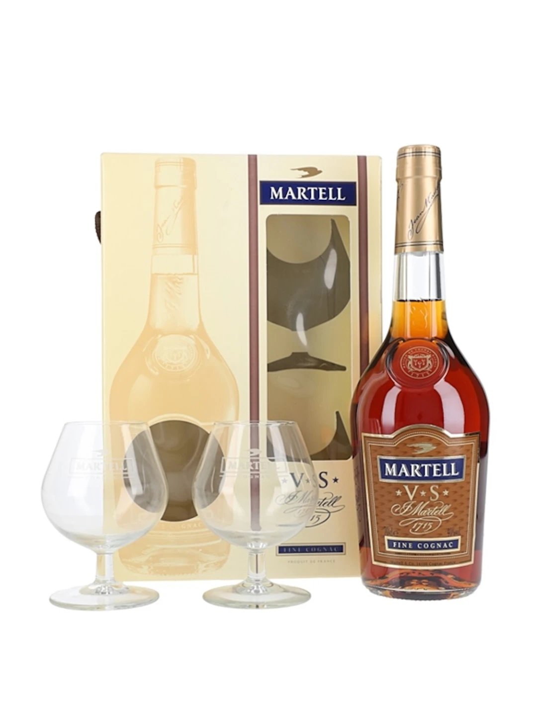 Martell 3 Star VS Tumbler Gift Set Bottled 2006 70cl / 40%