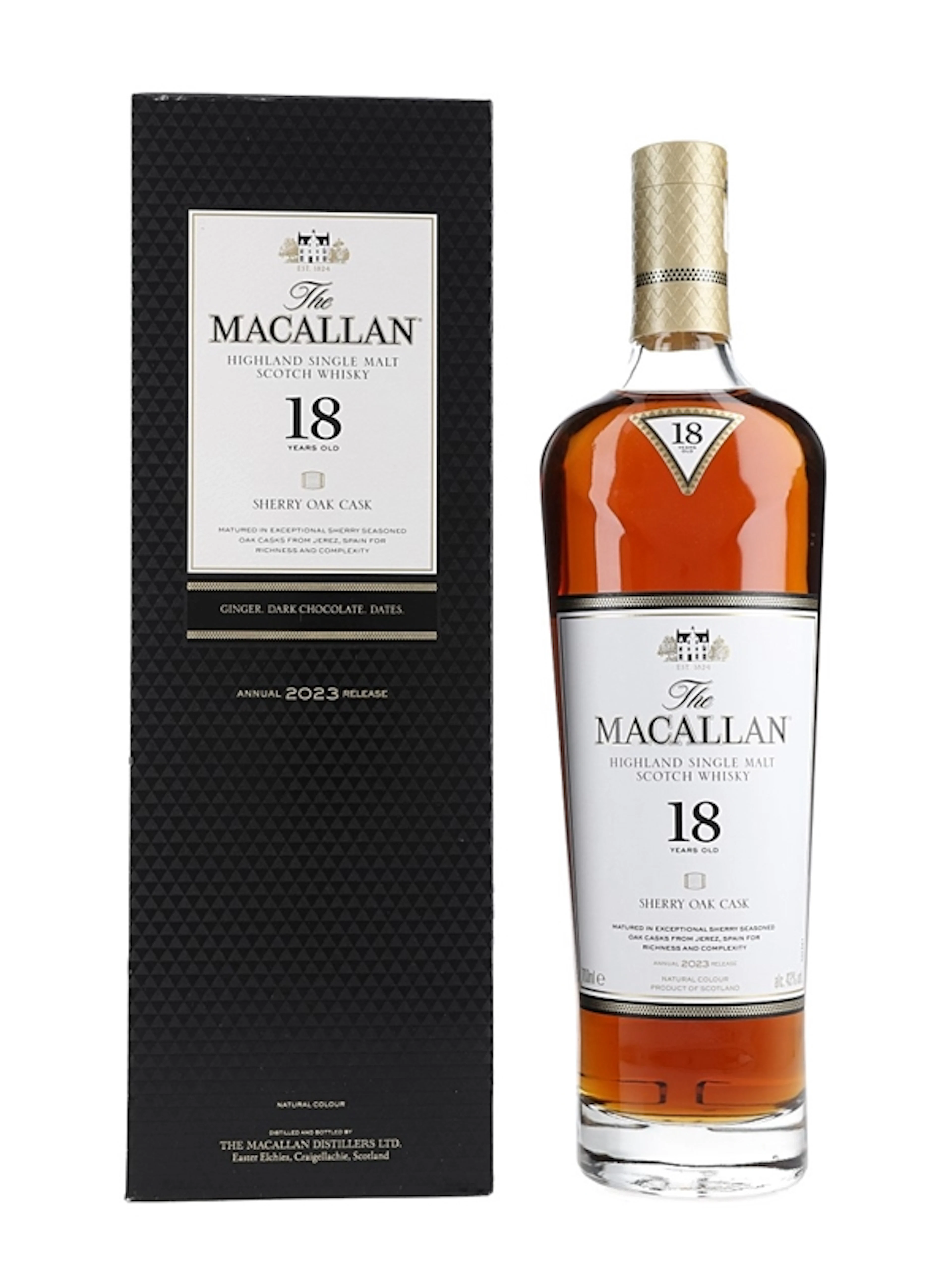 Macallan 18 Year Old Sherry Oak Annual 2023 Release 70cl / 43%