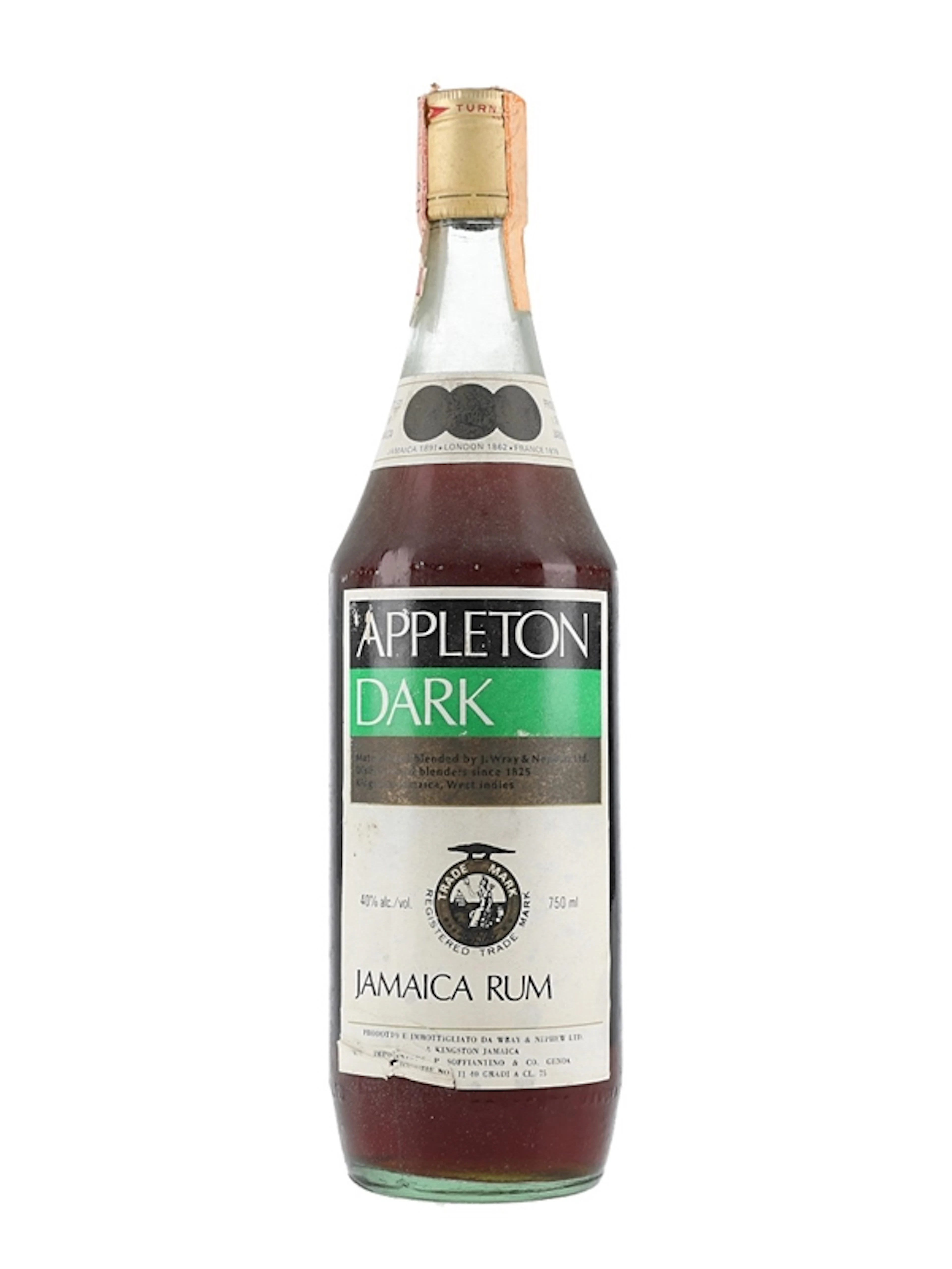 Appleton Dark Jamaica Rum Bottled 1980s - Soffiantino 75cl / 40%