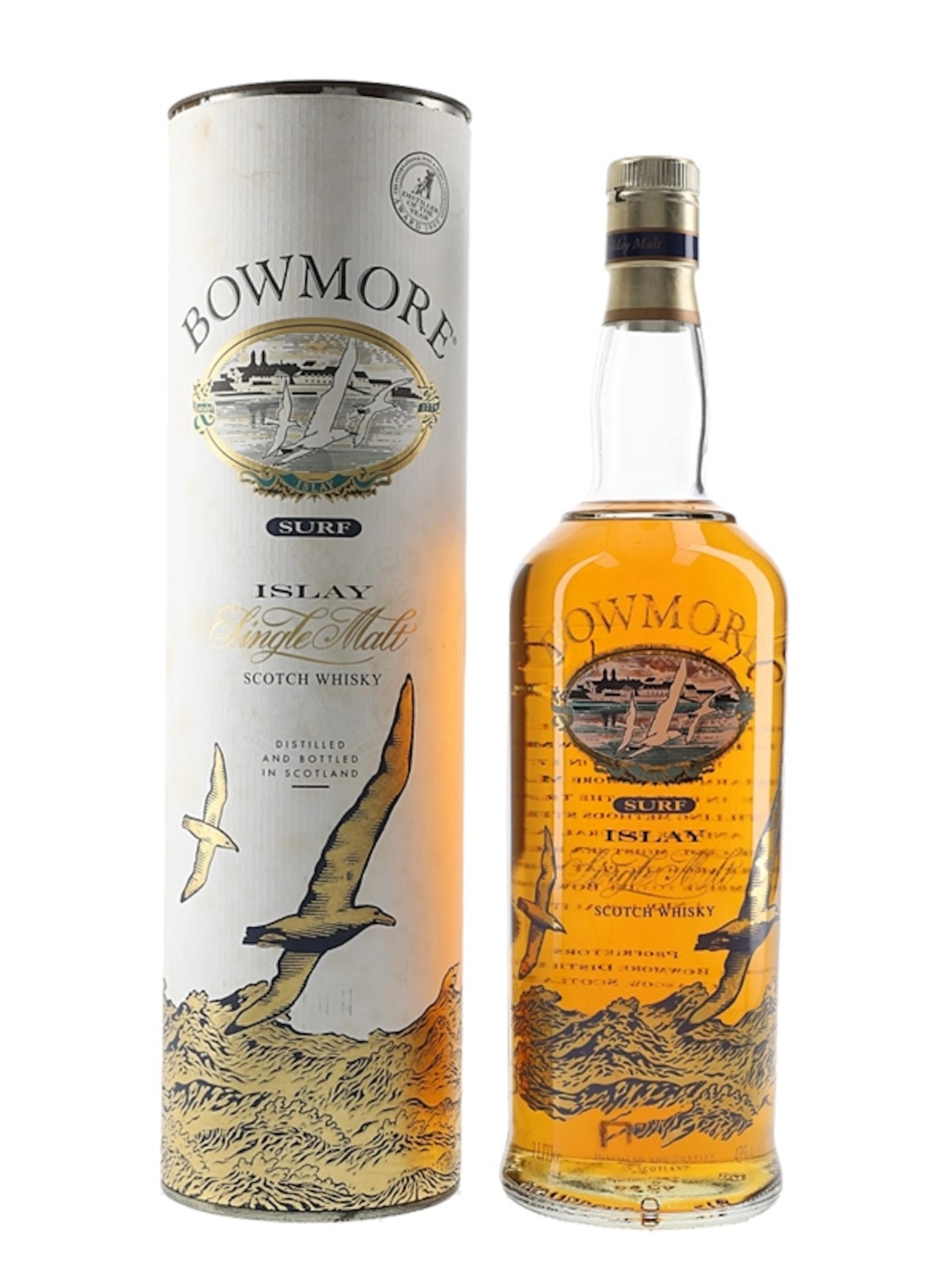 Bowmore Surf Bottled 1990s - Screen Printed Label 100cl / 43%
