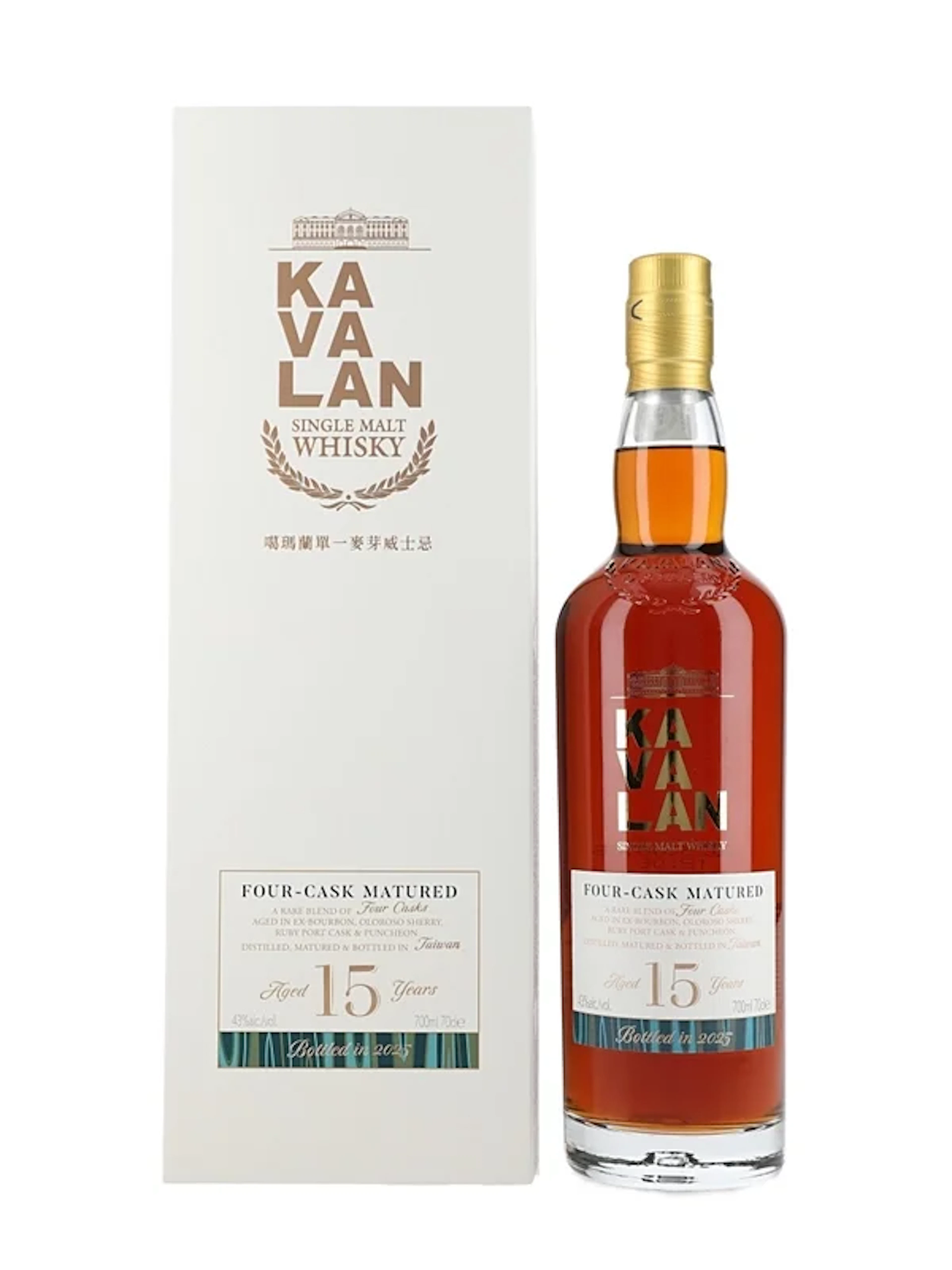 Kavalan 15 Year Old Bottled 2025 - Four Casks 70cl / 43%