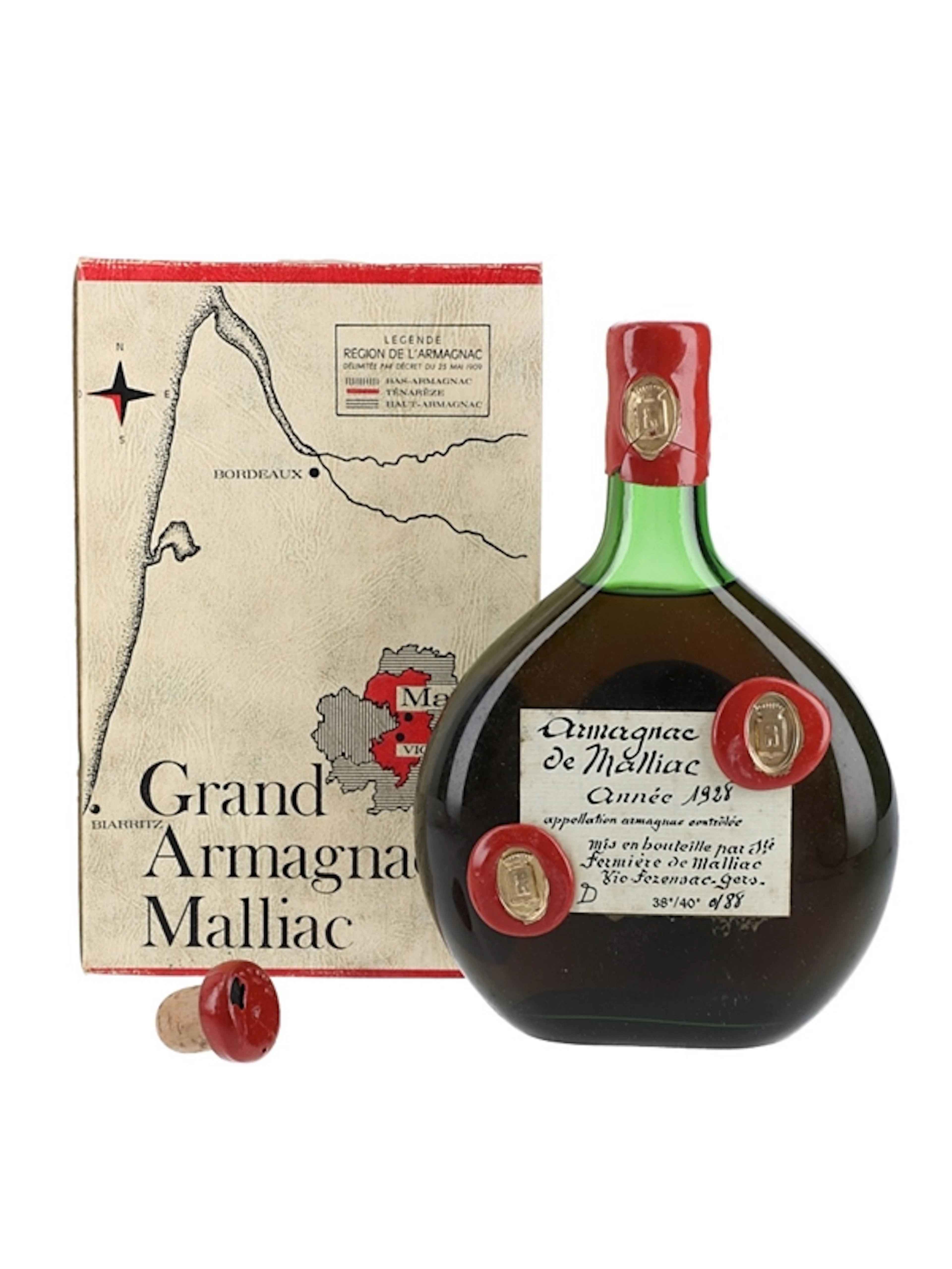 Malliac 1928 Armagnac Bottled 1970s