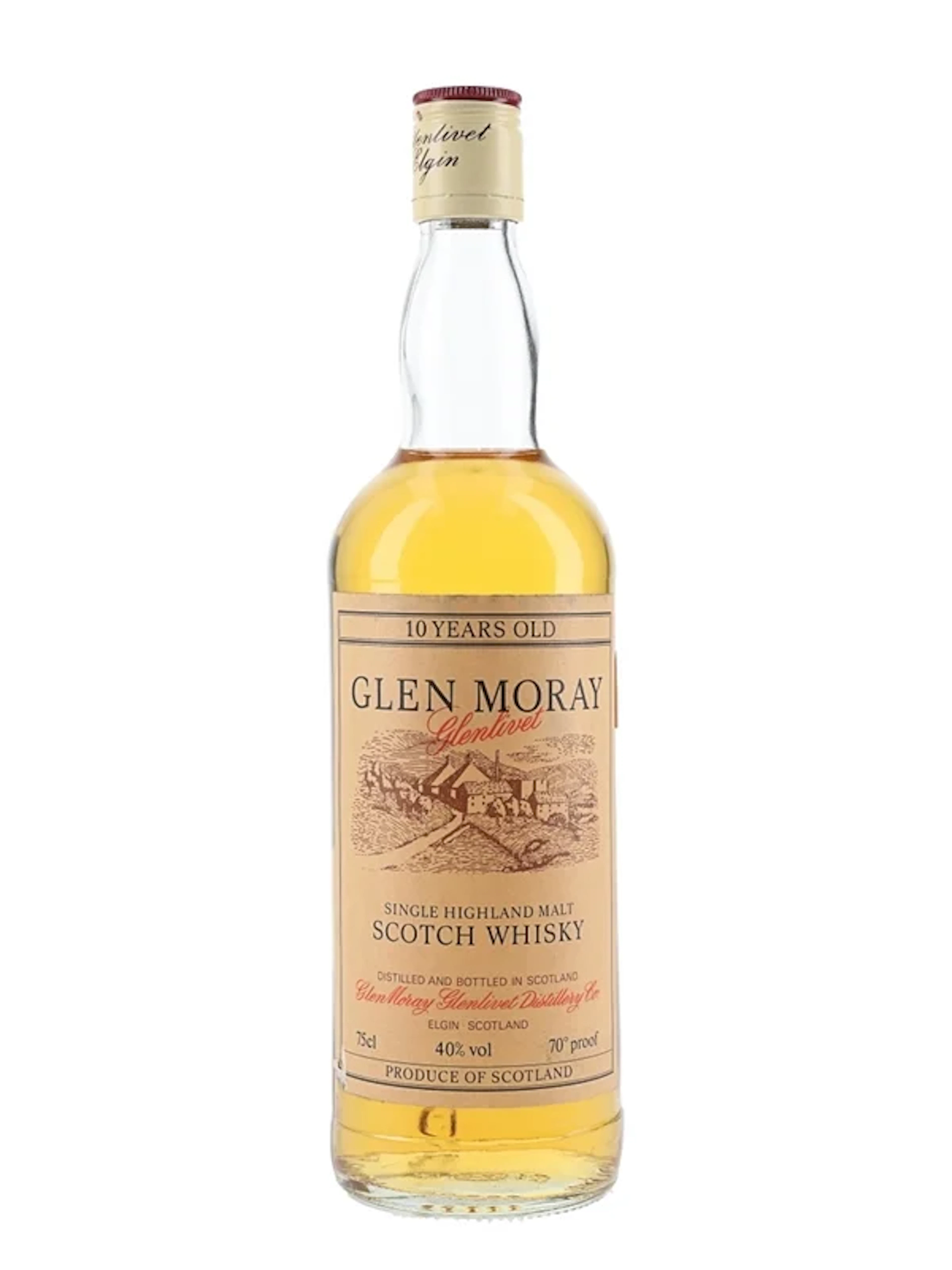 Glen Moray Glenlivet 10 Year Old Bottled 1980s 75cl / 40%