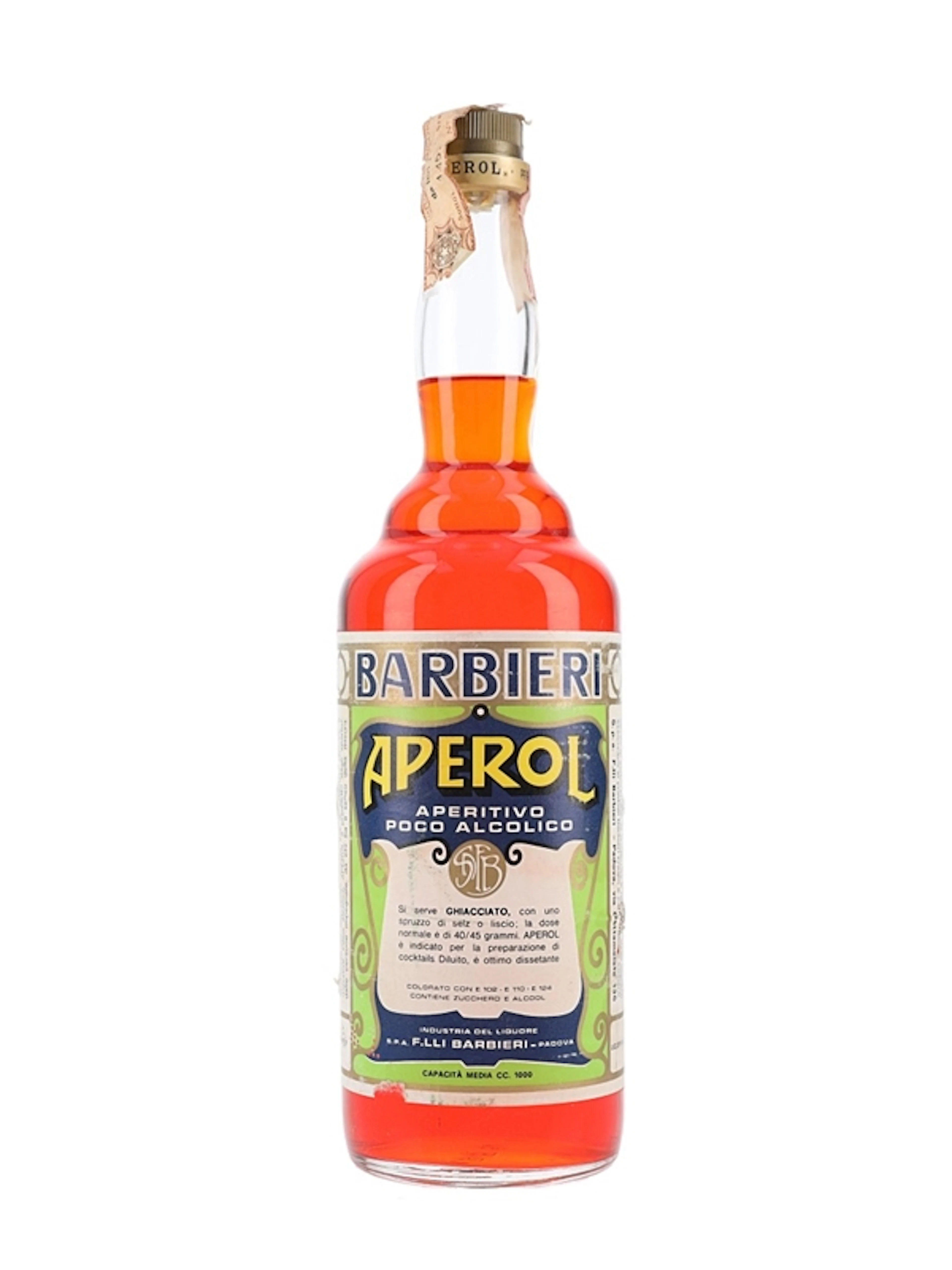 Aperol Barbieri Bottled 1960s-1970s 100cl / 11%