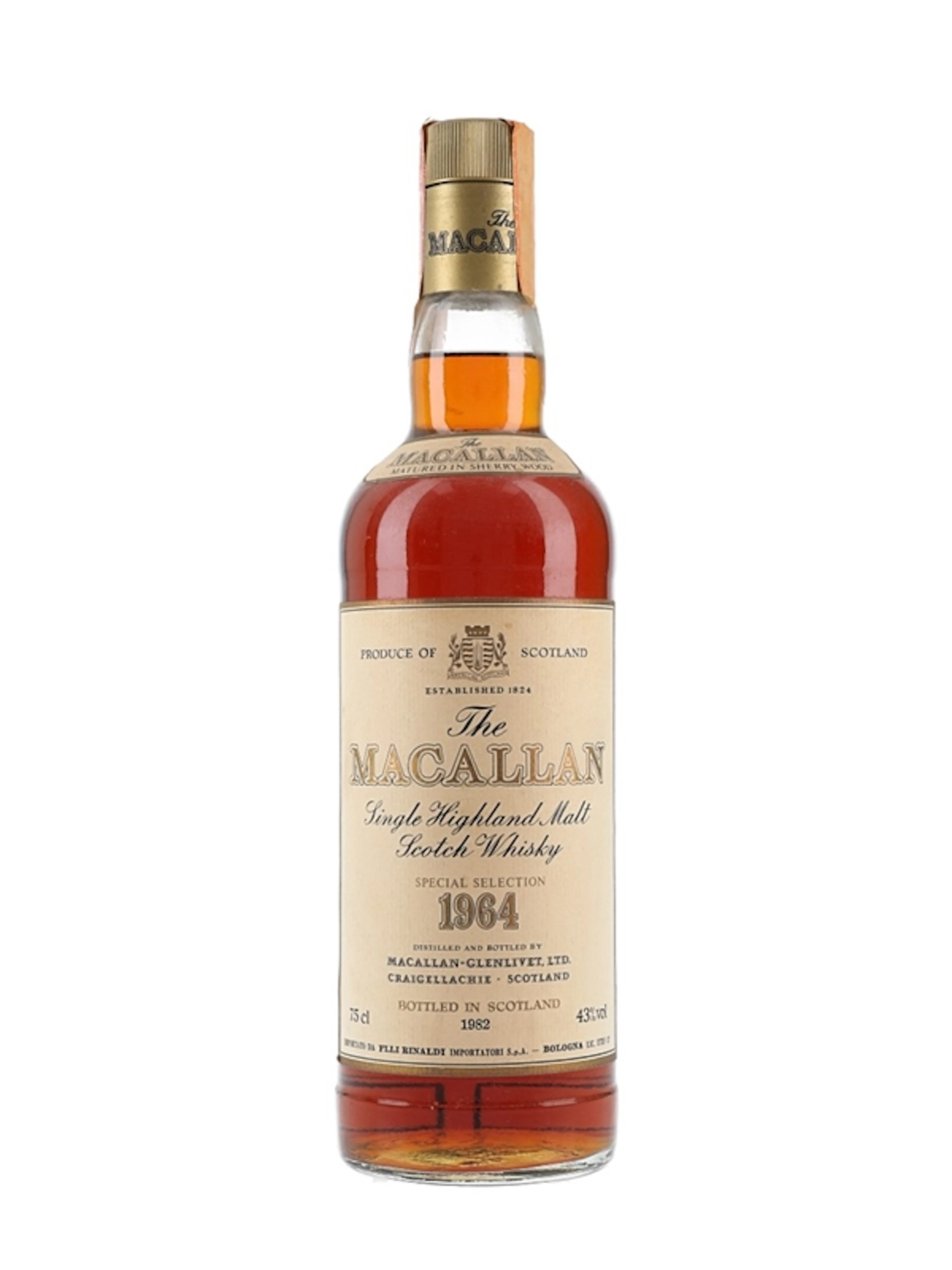 Macallan 1964 Special Selectio Bottled 1982 - Rinaldi 75cl / 43%