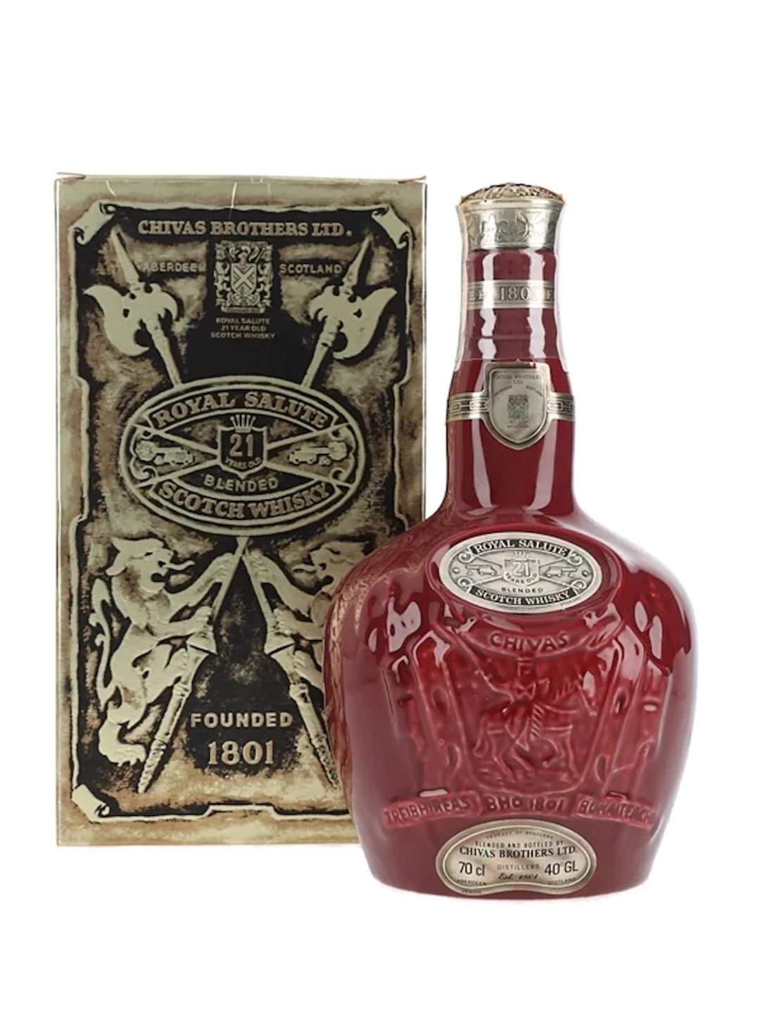 Royal Salute 21 Year Old Bottled 1990s - The Ruby Ceramic Flago 70cl / 40%