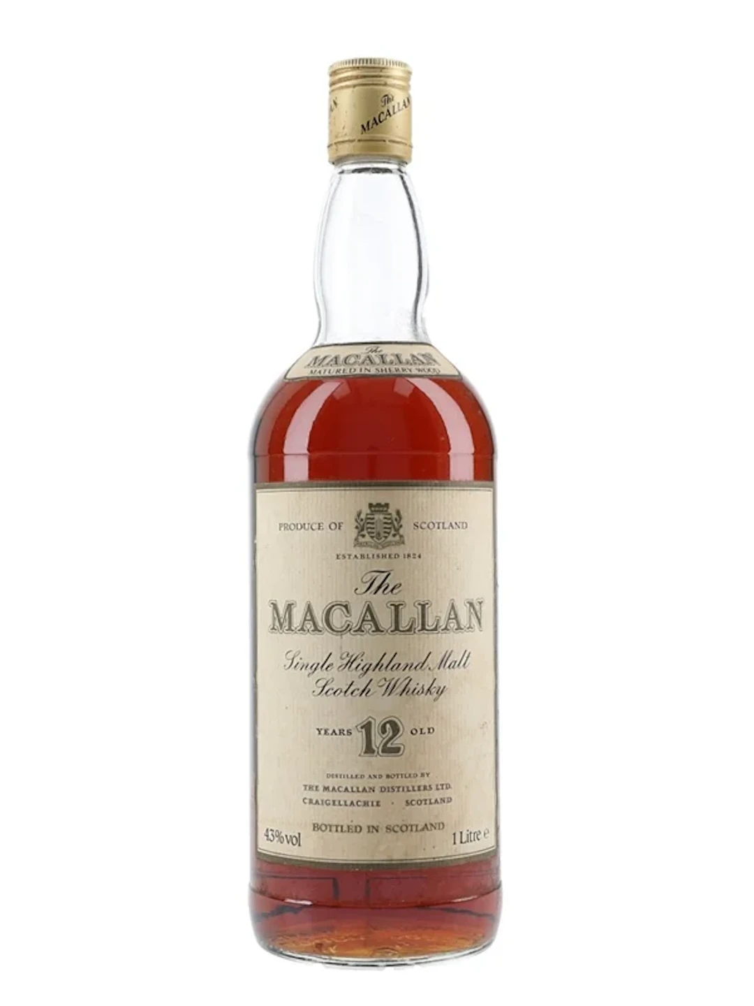 Macallan 12 Year Old Bottled 1980s 100cl / 43%