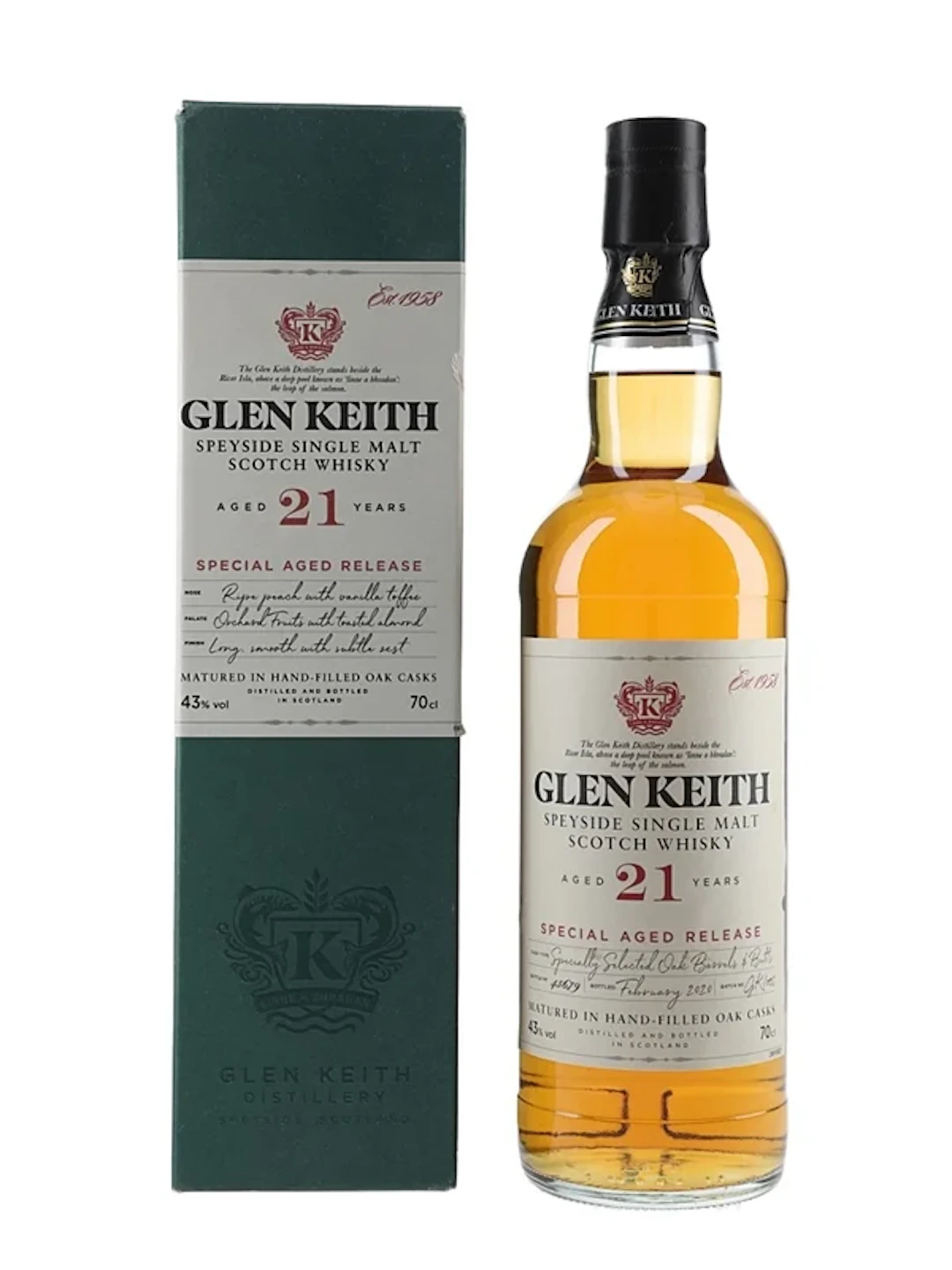 Glen Keith 21 Year Old Bottled 2020 - Special Aged Release 70cl / 43%