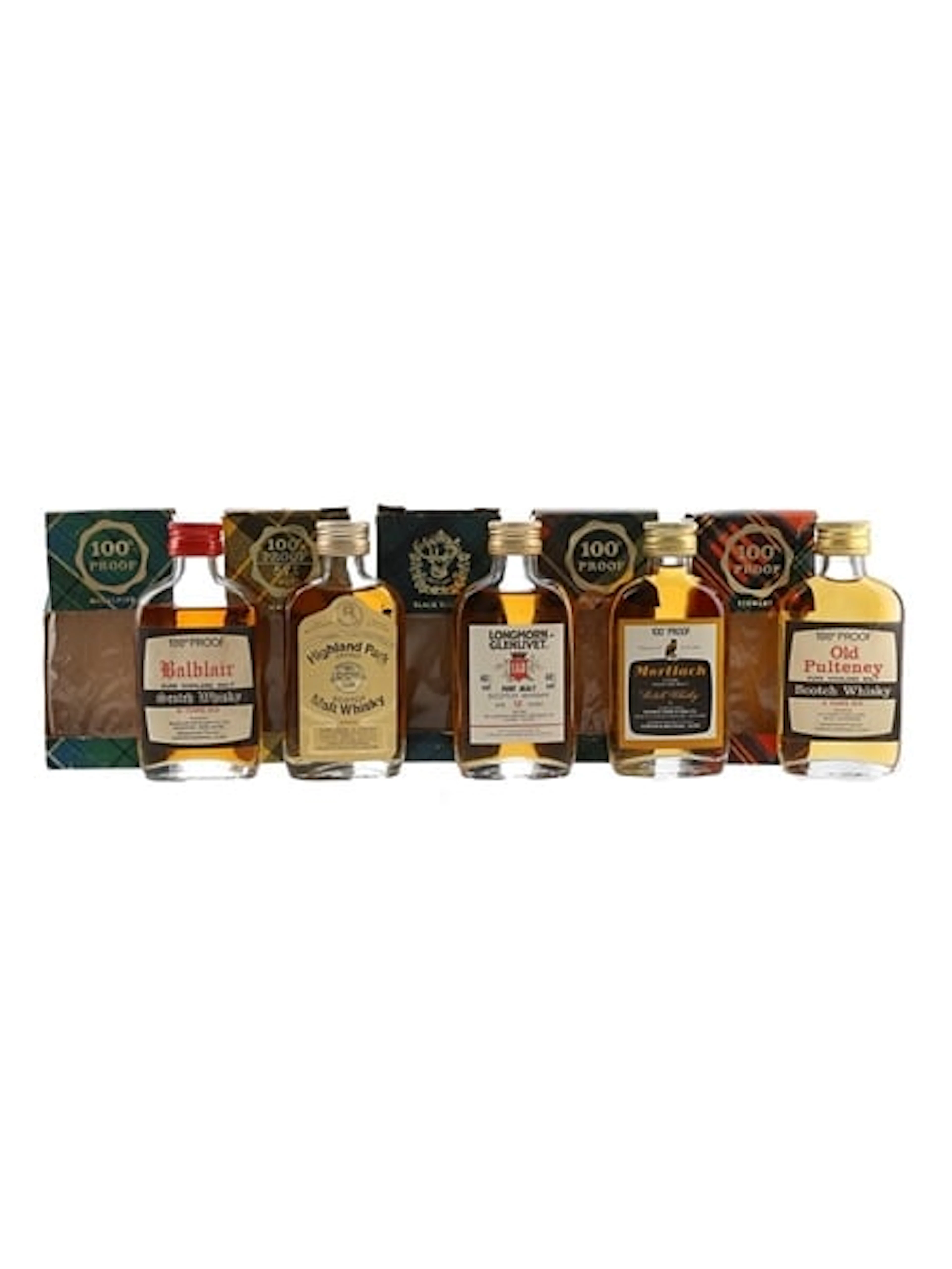 Gordon Macphail Miniatues Balblair, Highland Park, Longmorn-Glenlivet