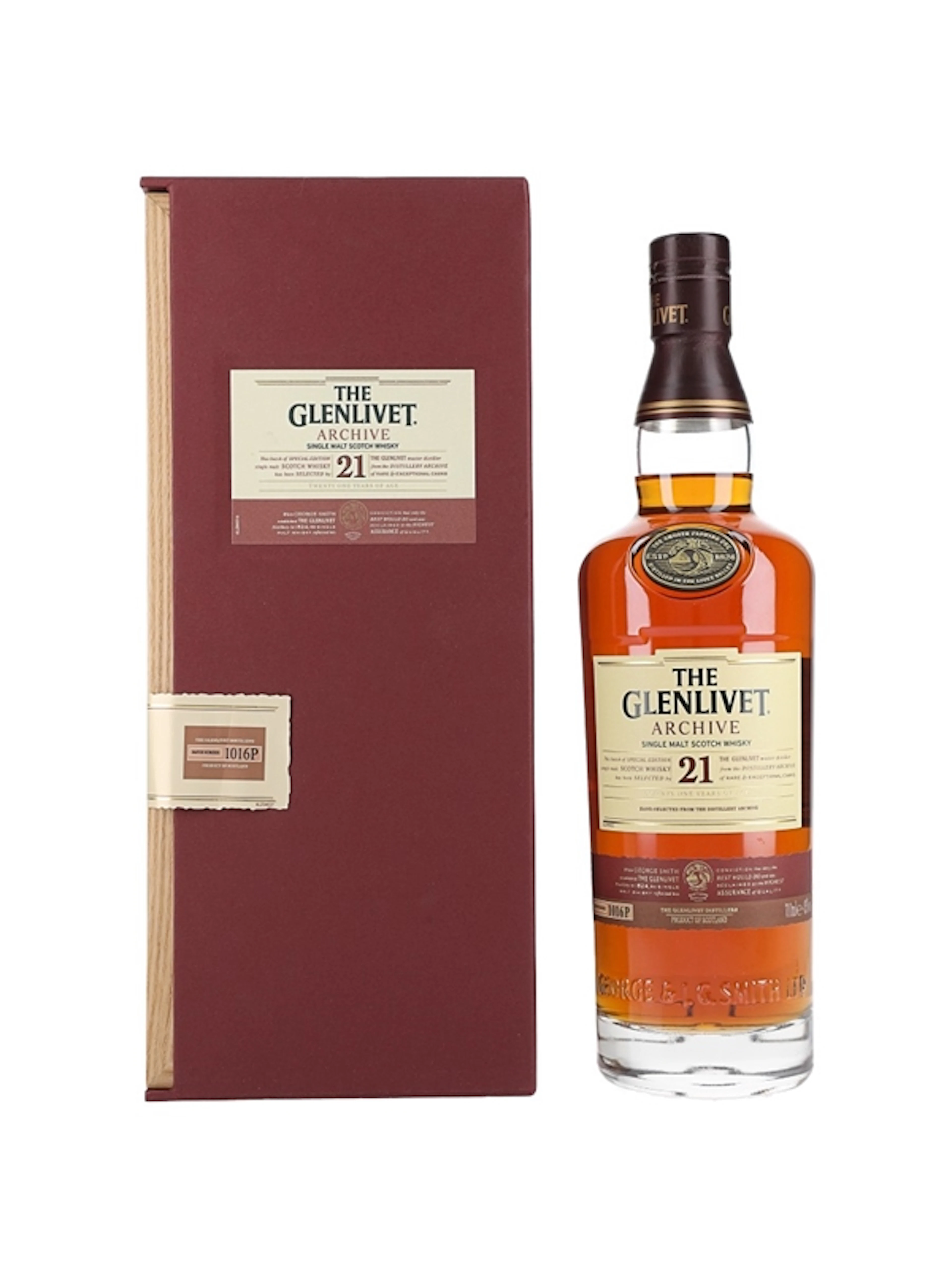 Glenlivet Archive 21 Year Old Batch Number 1016P 70cl / 43%