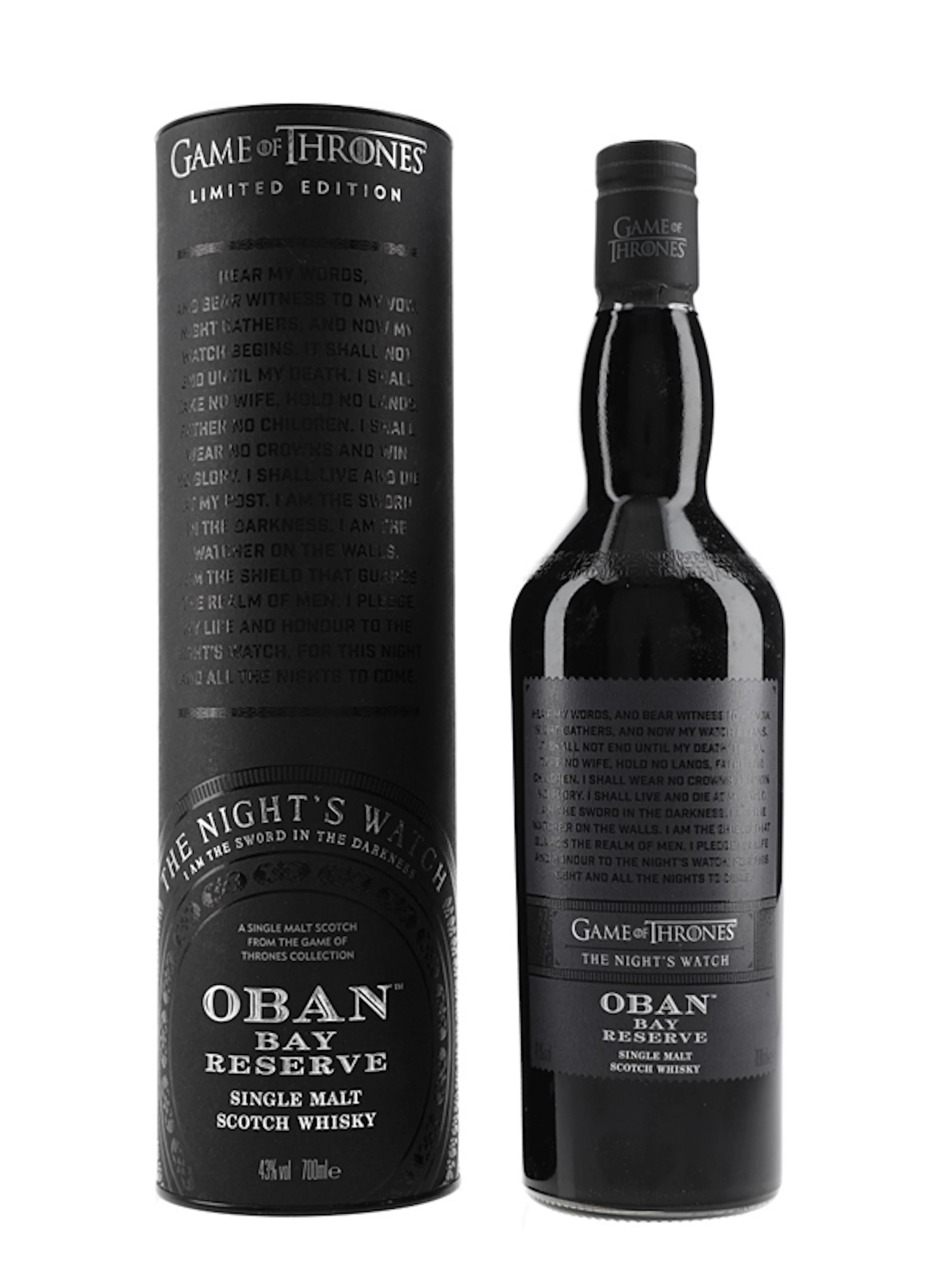 Oban Bay Reserve Game Of Thrones - The Night's Watch 70cl / 43%