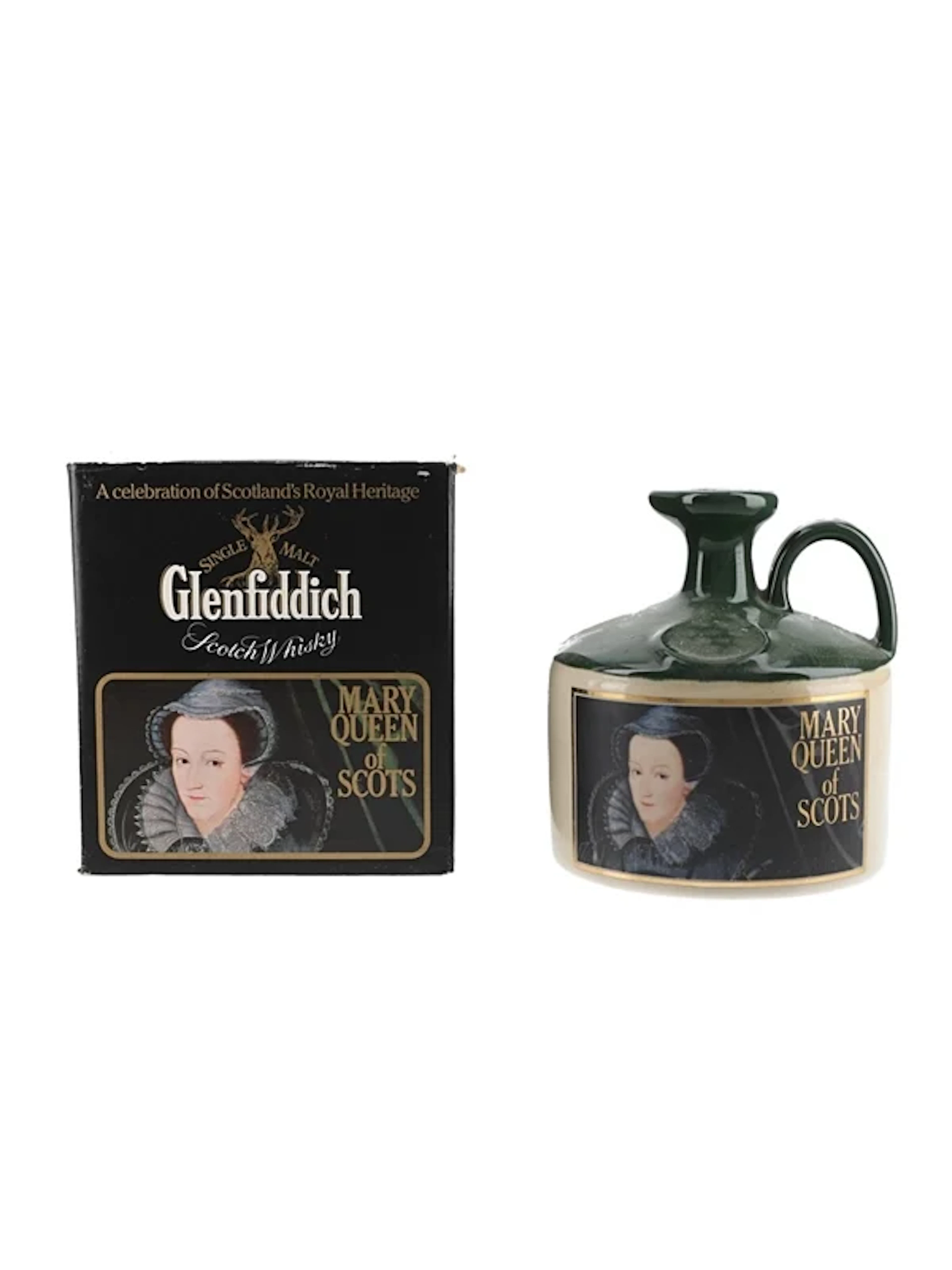 Glenfiddich Scottish Royalty Ceramic Jug Bottled 1980s - Mary Queen